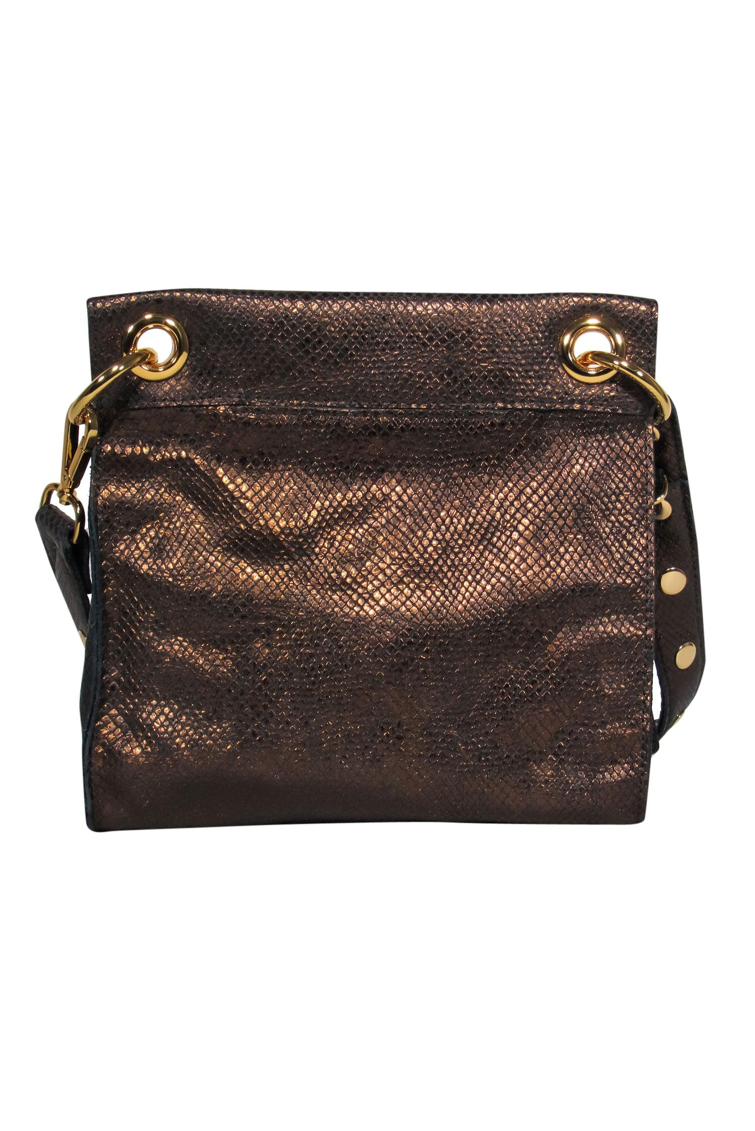 Hammitt - Stunning Studded Metallic Reptile Leather Crossbody Bag