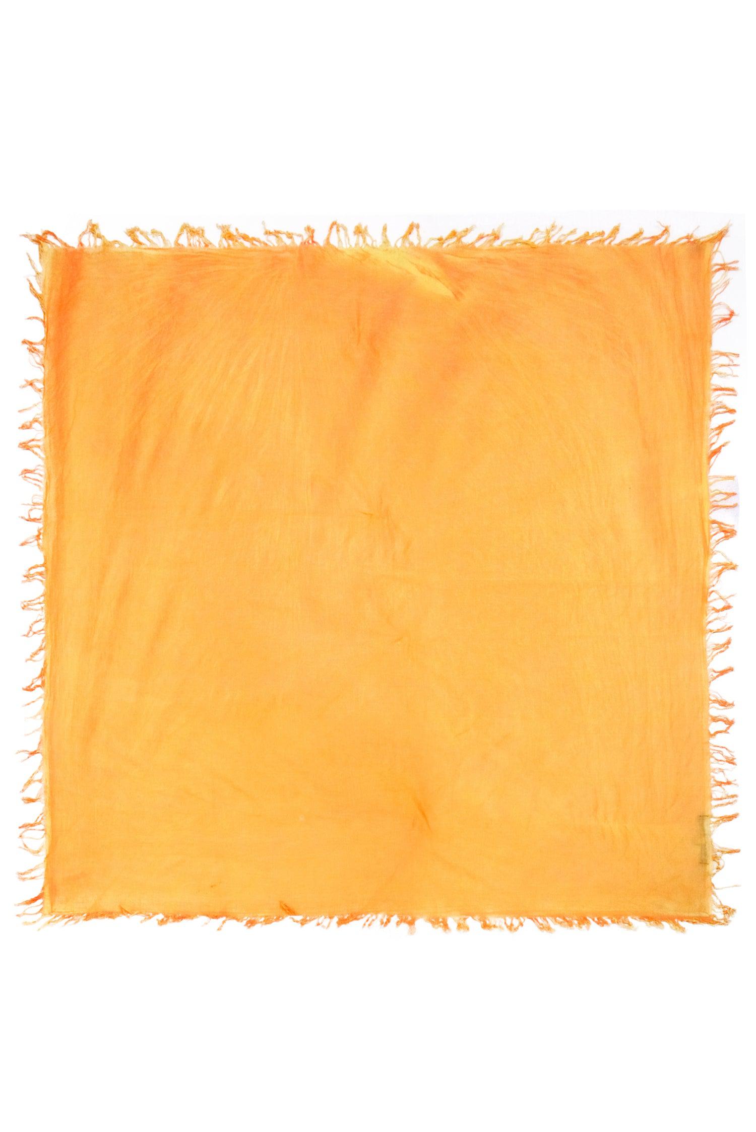 Maison de Famille - Bright Orange Fringe Hem Scarf: A Springtime Essential
