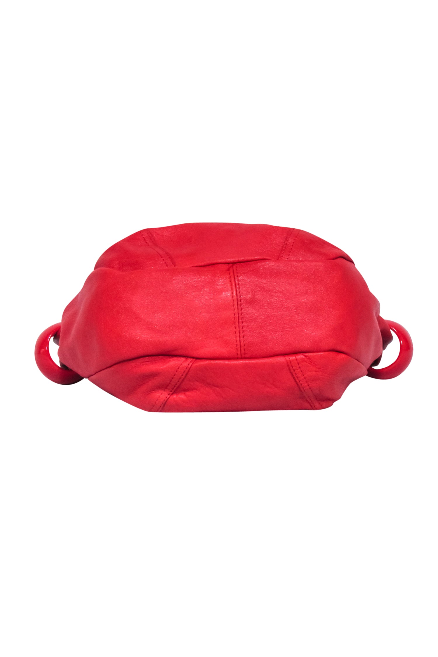 See By Chloe - Stunning Red Leather Satchel with Logo Bangles