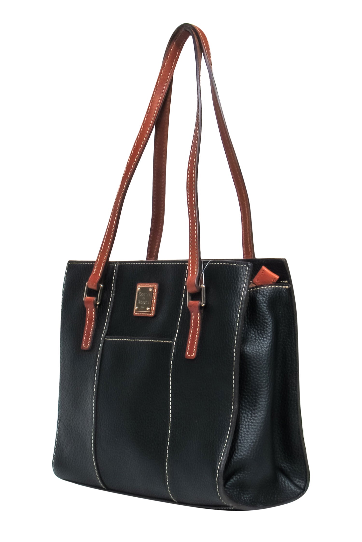 Dooney & Bourke - Stylish Black Leather Lexington Shopper Tote Bag