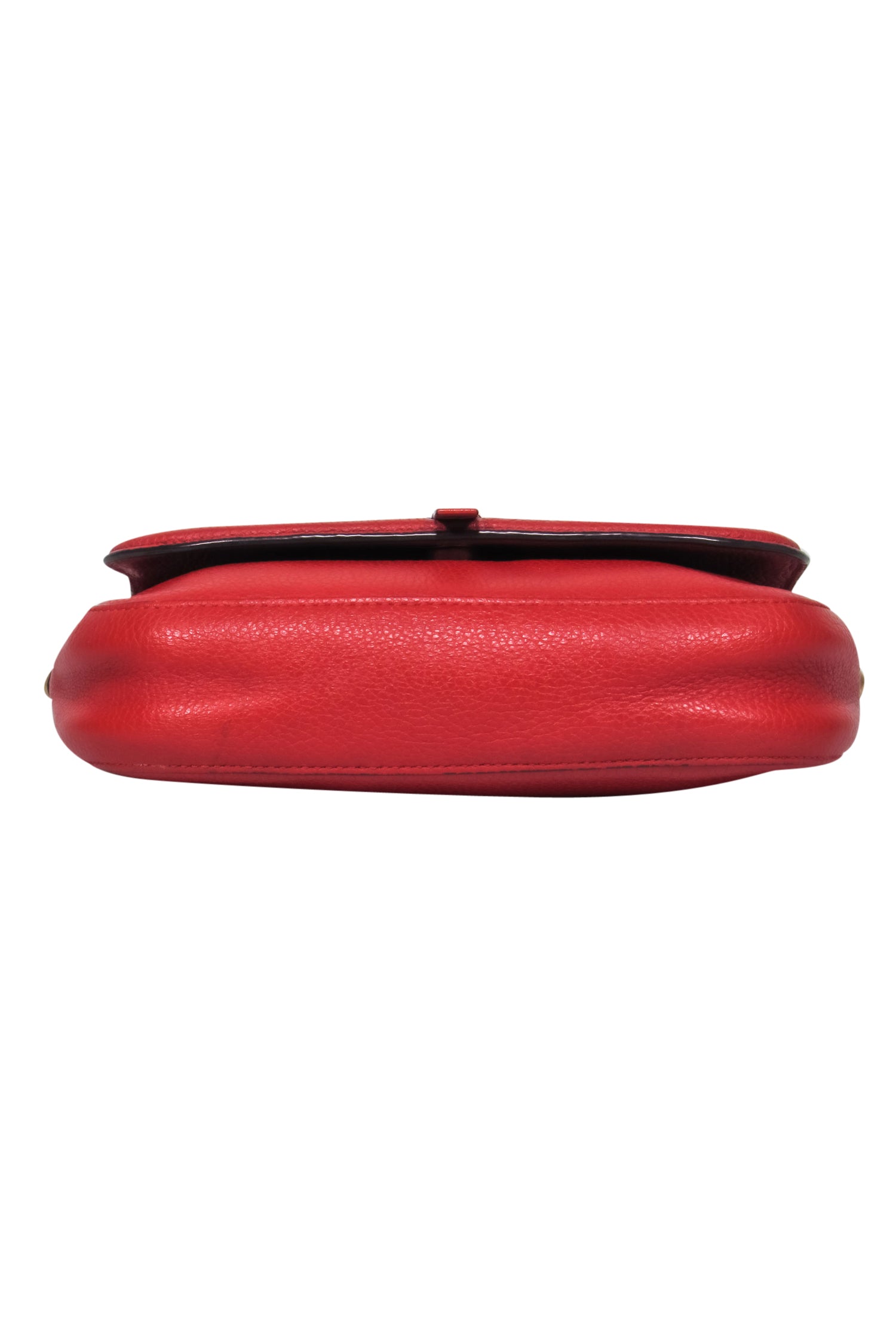 Annabel Ingall's Stunning Red Textured Leather Crossbody Bag with Top Flap