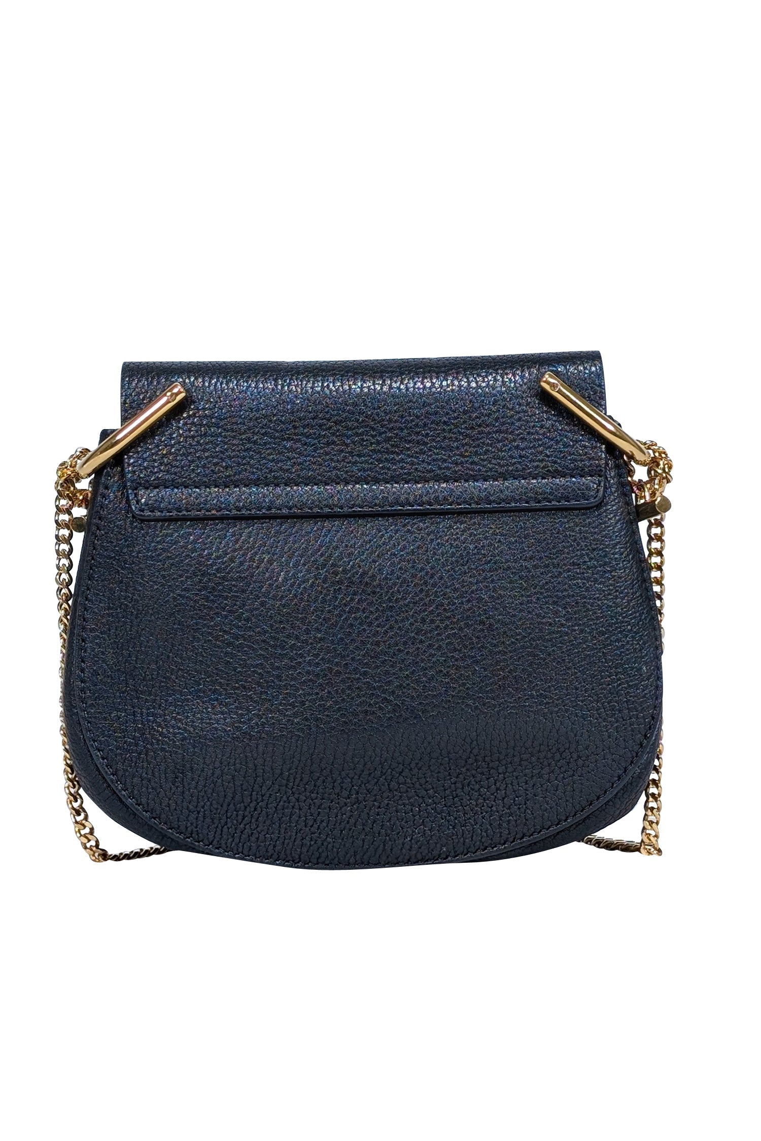 Chloe's Glamorous Black Grained Lambskin Drew Crossbody Bag