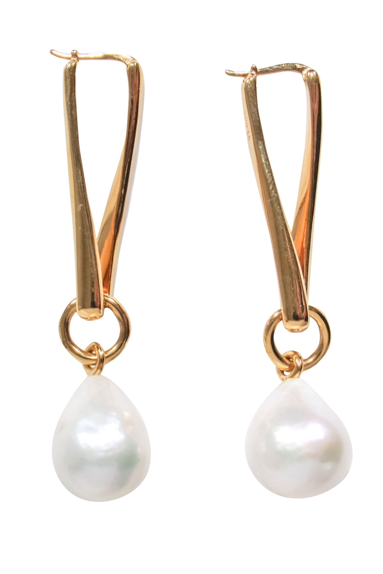 Missoma's Stunning Baroque Pearl Twisted Drop Earrings