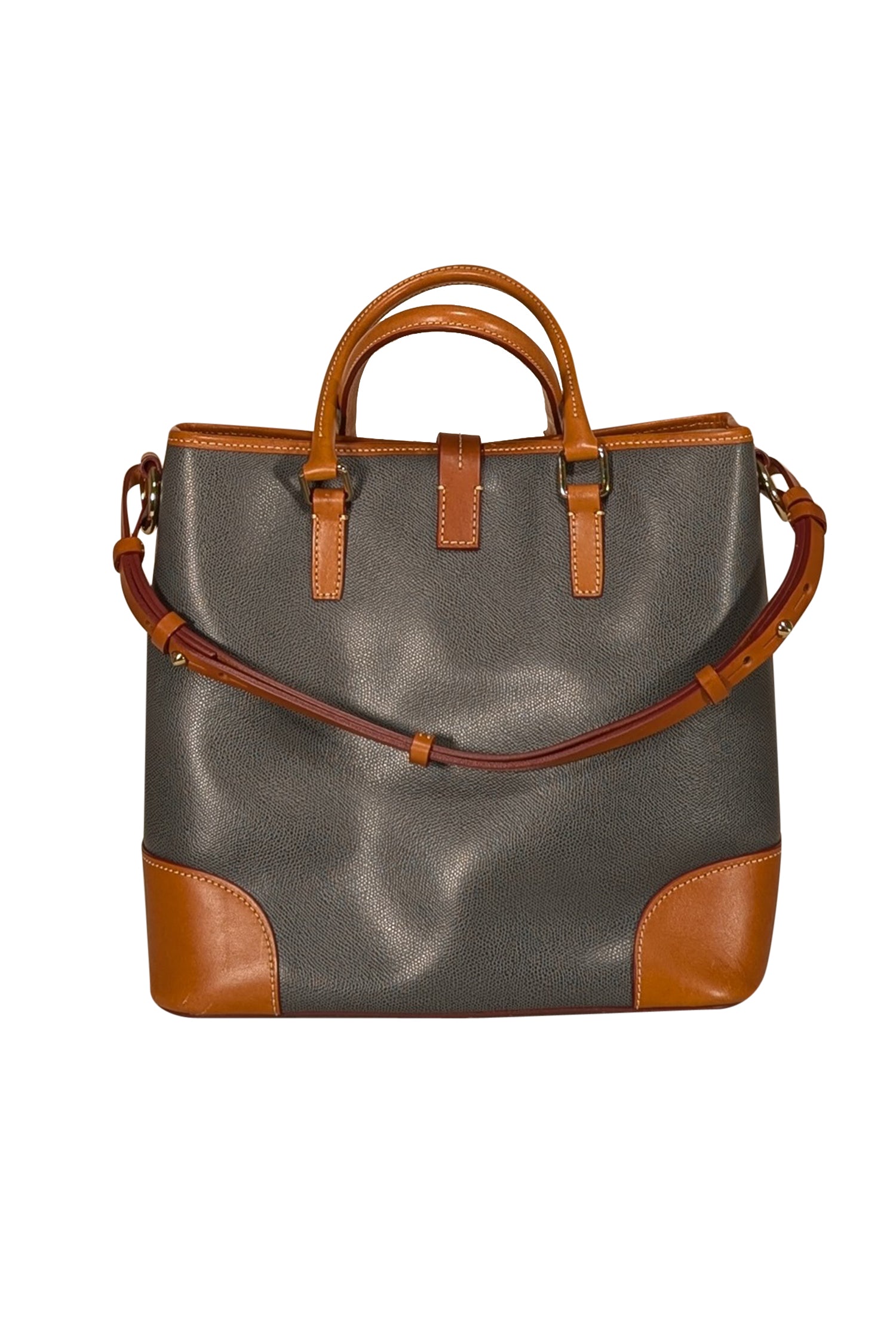 Dooney & Bourke - Stunning Grey Leather Large Shoulder Bag
