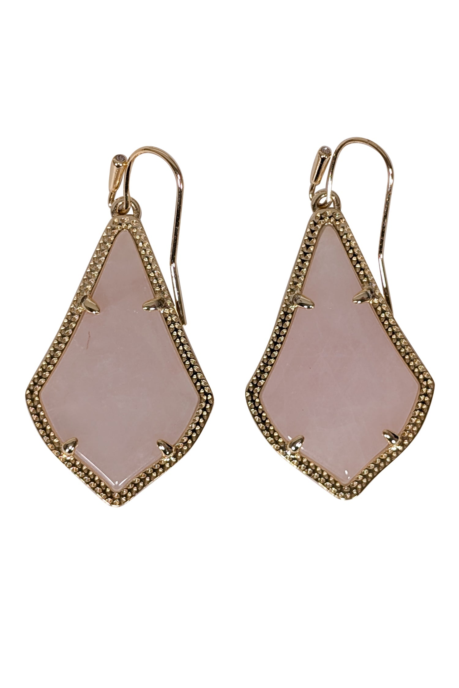 Kendra Scott - Stunning Pink with Gold Rim Drop Dangle Earrings