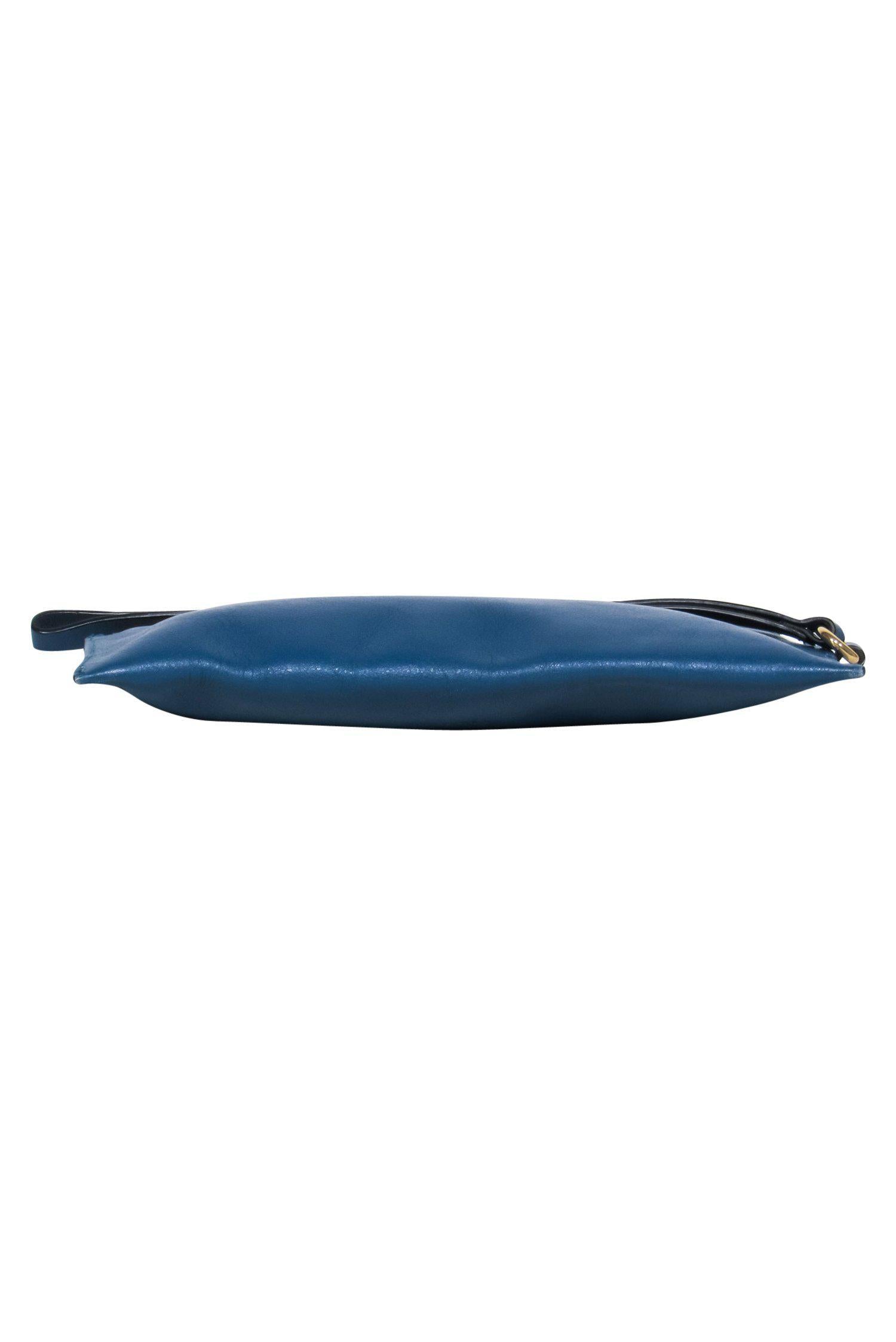 Chloe - Stunning Teal Leather Zippered Wristlet