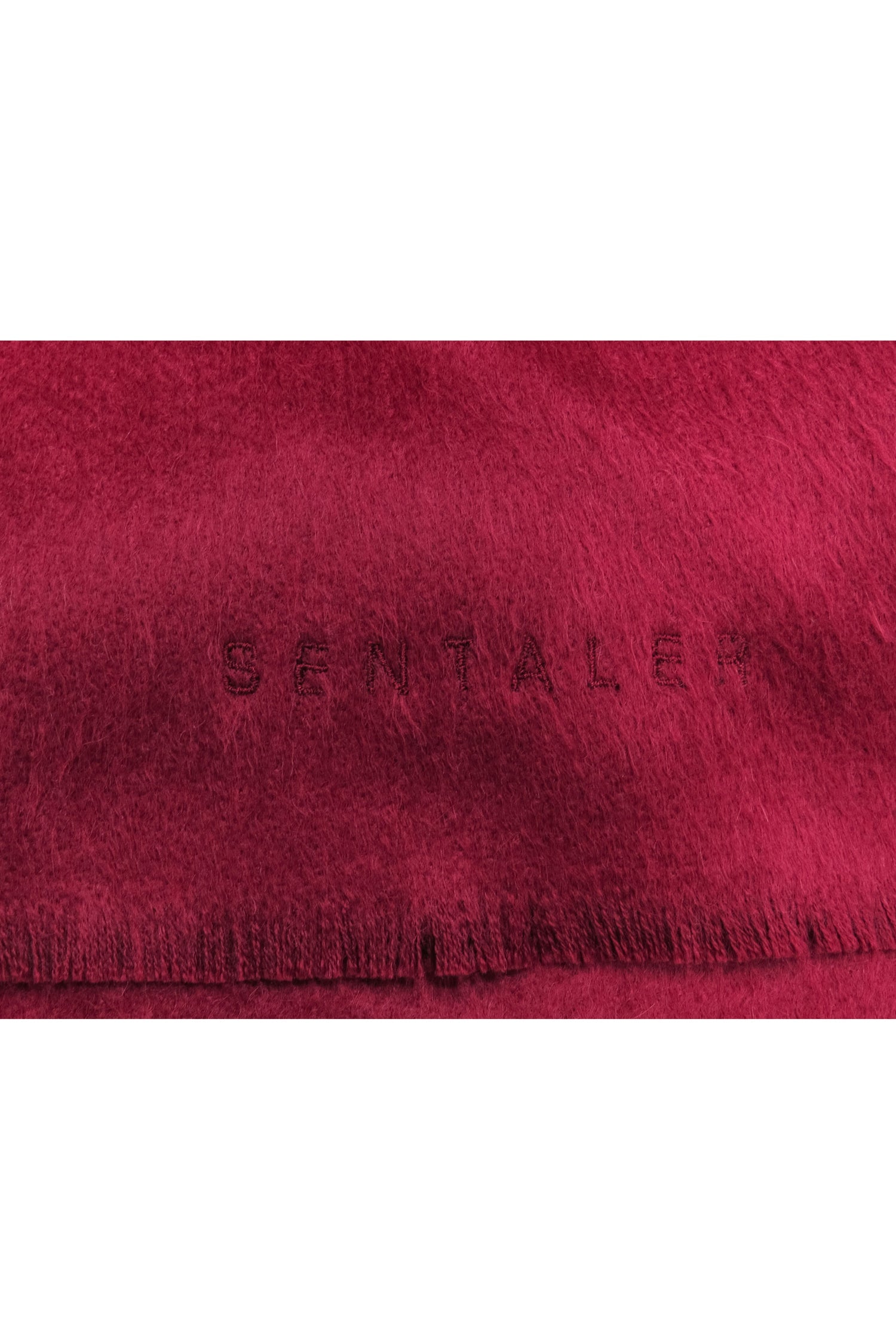 Sentaler's Irresistible Maroon Fuzzy Scarf