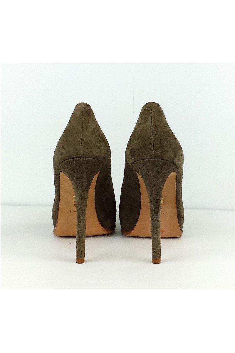 Pour La Victoire Taupe Suede Platform Heels - Size 8.5 - Luxury Fashion Must-Have