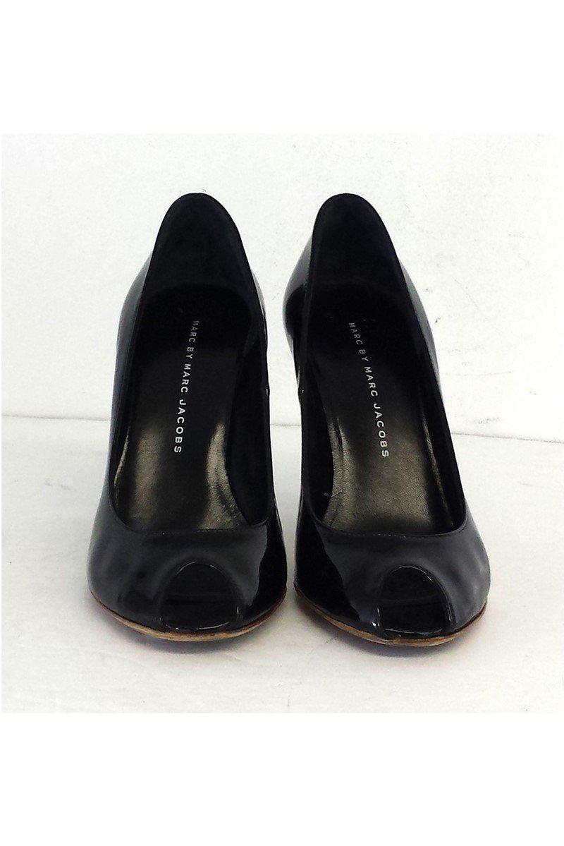 Marc by Marc Jacobs - Stunning Black Patent Leather Peep Toe Pumps, Size 6!