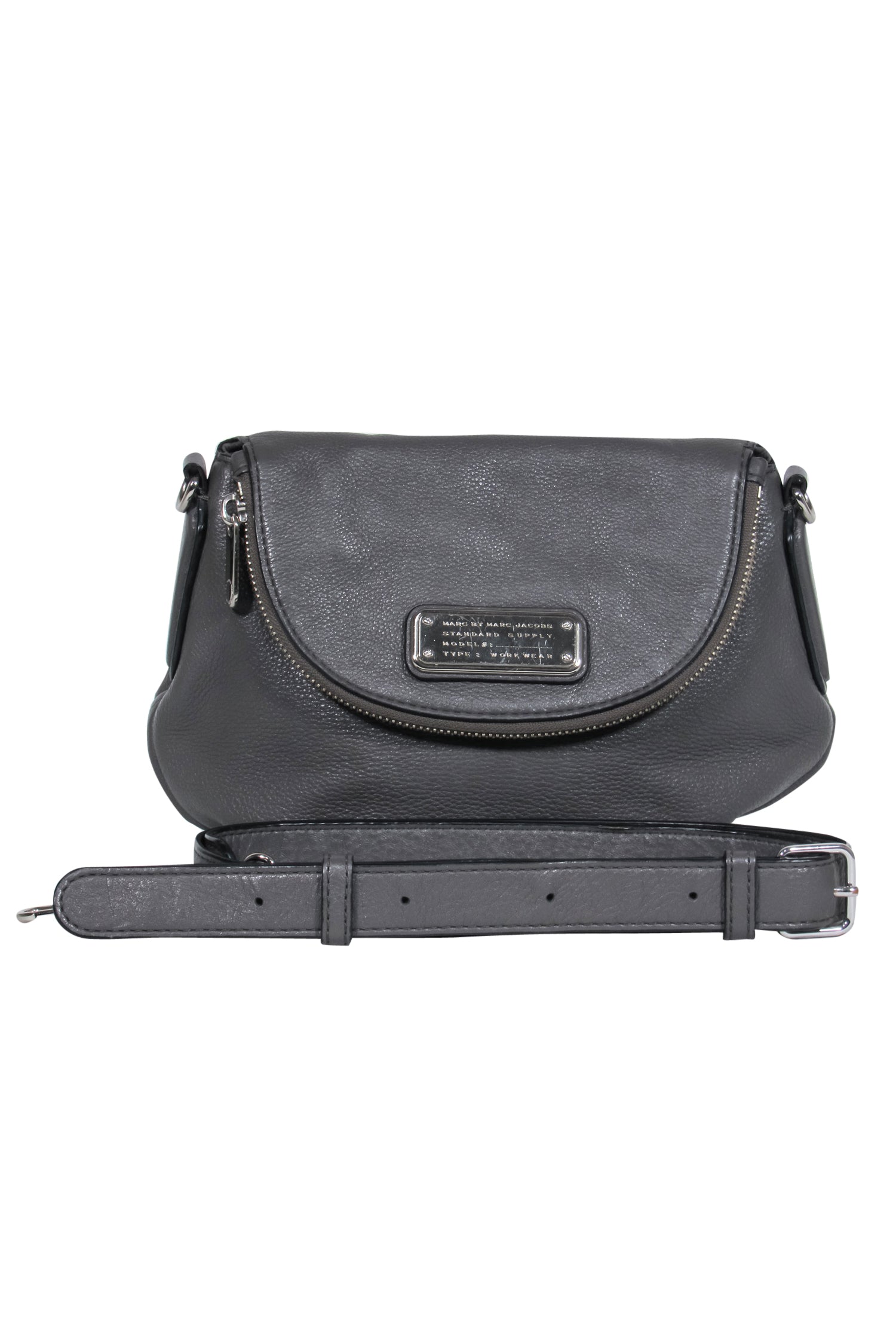 Marc by Marc Jacobs Gray Leather Flap Crossbody Bag - A Timeless Fashion Essential