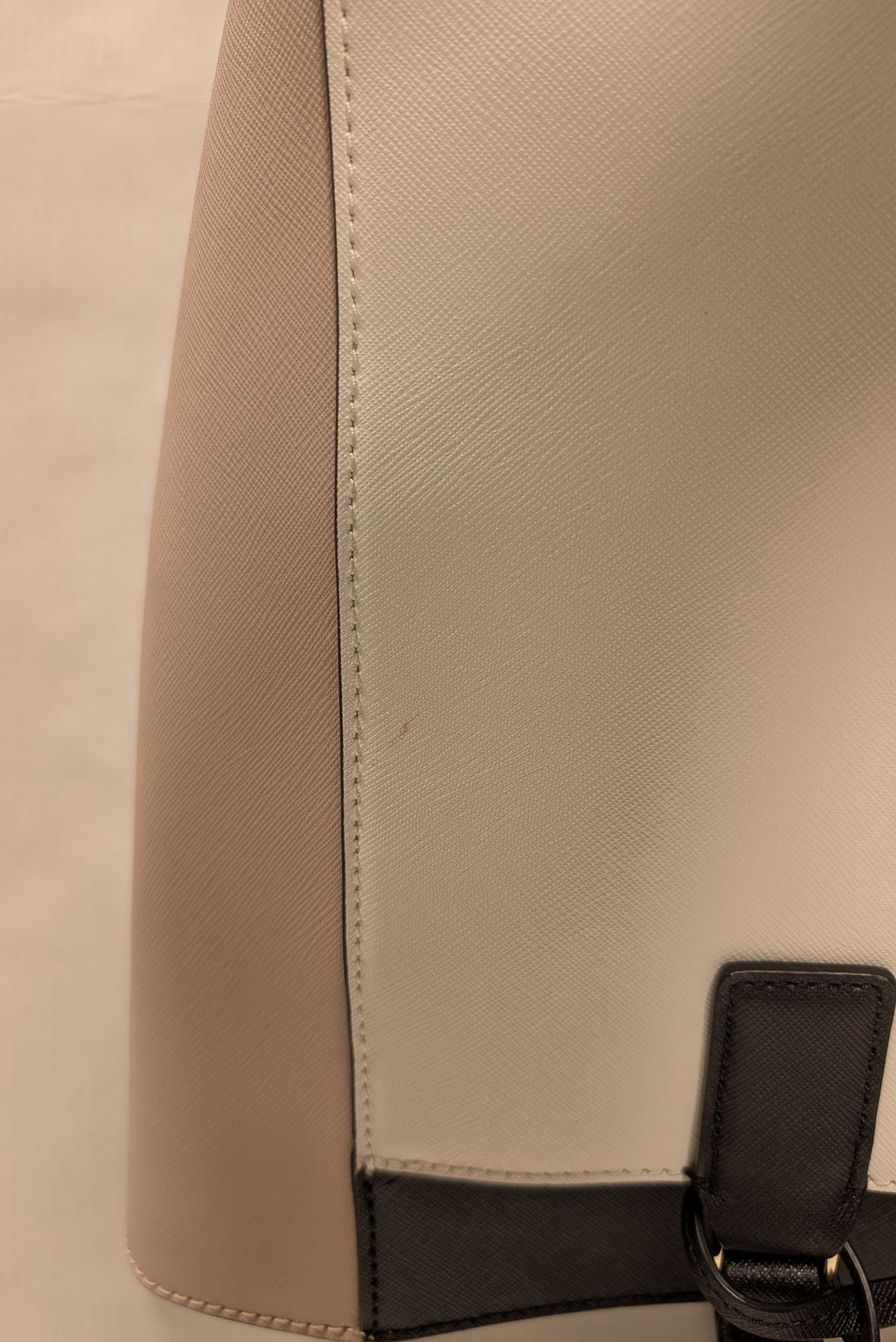 Kate Spade Ivory, Beige & Black Colorblock Luxury Tote Bag