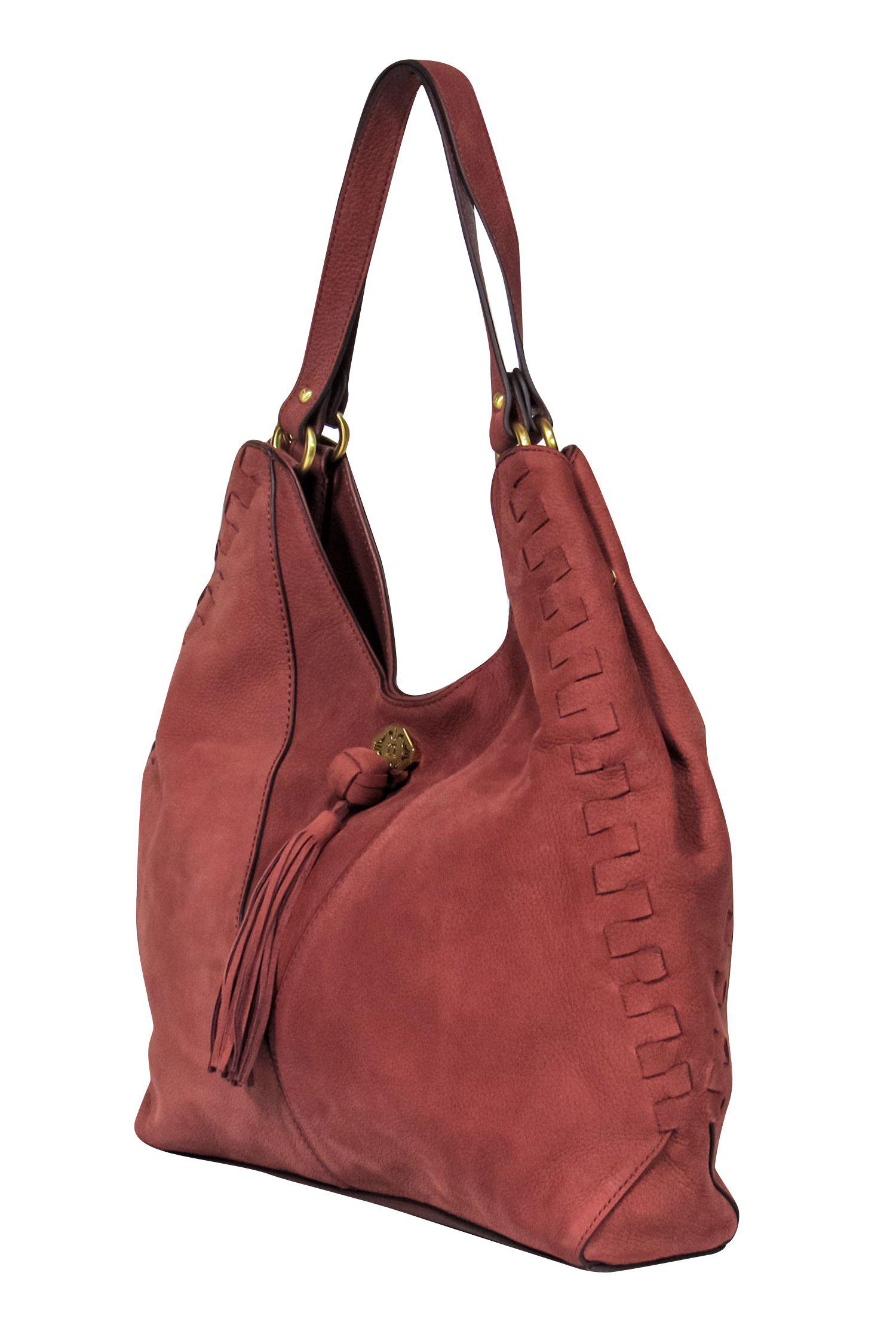 Nanette Lepore's Stunning Brown Pebbled Leather Santa Ana Poster Tote