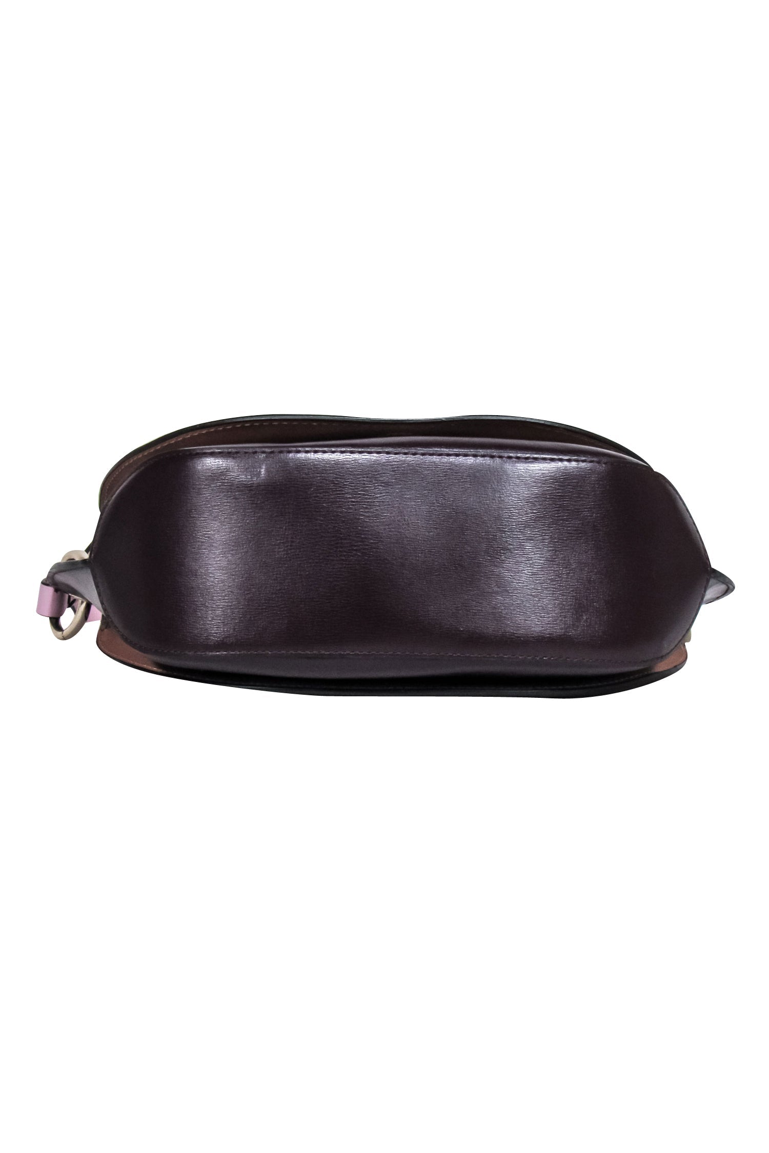 Ganni Tri-Color Shoulder Bag: Tan, Maroon & Pink