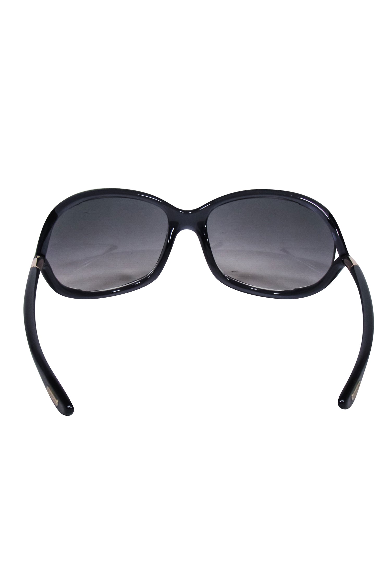 Tom Ford Translucent Dark Blue Rounded Sunglasses with Gorgeous Gold Detail