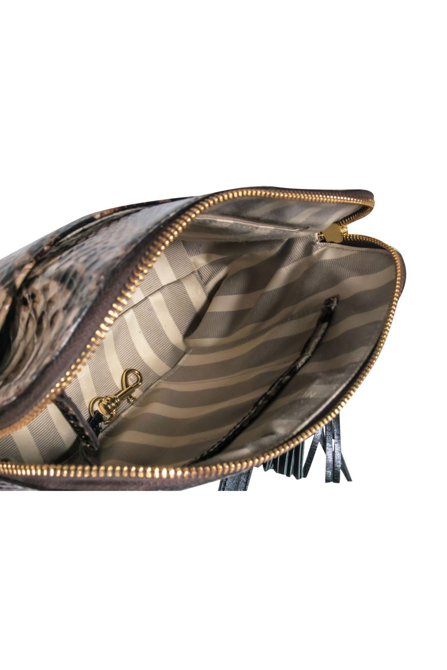 Brahmin - Stunning Brown & Black Snakeskin Crossbody Bag