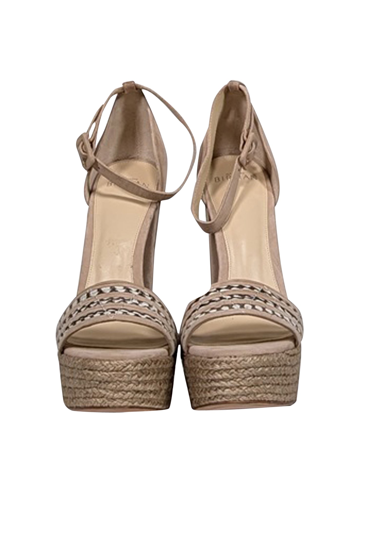Alexandre Birman's Chic Beige Platform Open Toe Pumps - Size 9.5