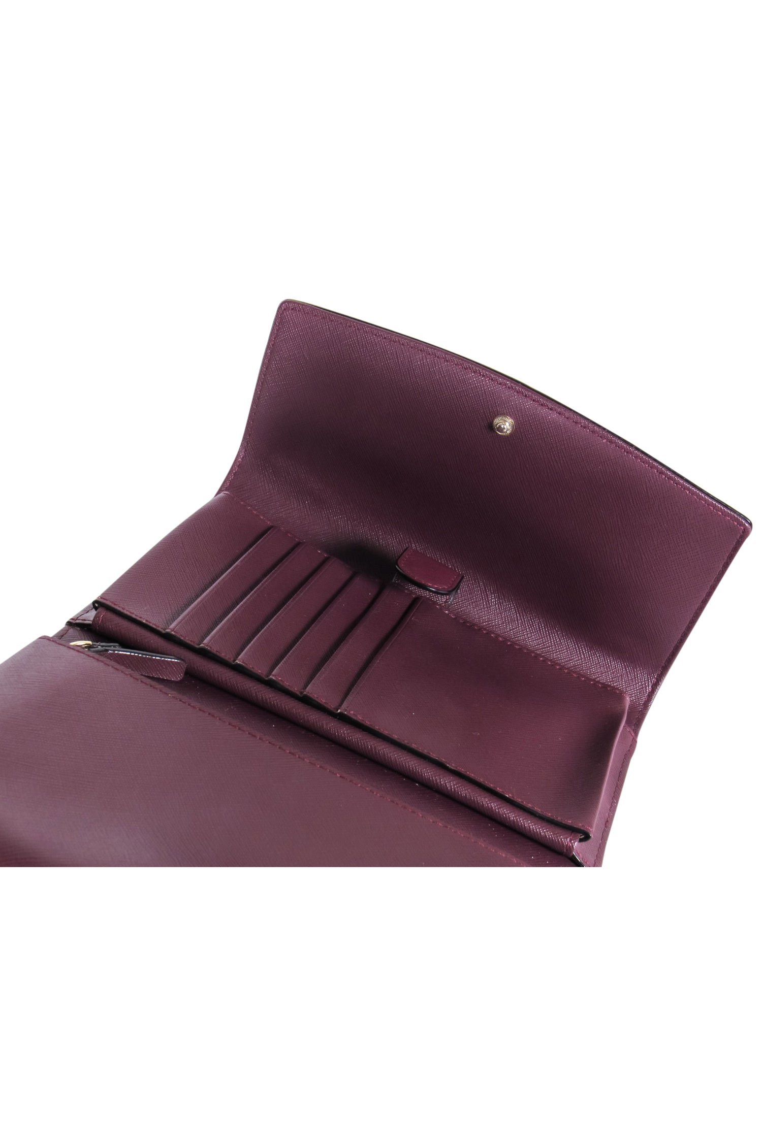Kate Spade - Stunning Small Deep Purple Wallet-Style Fold-Over Crossbody