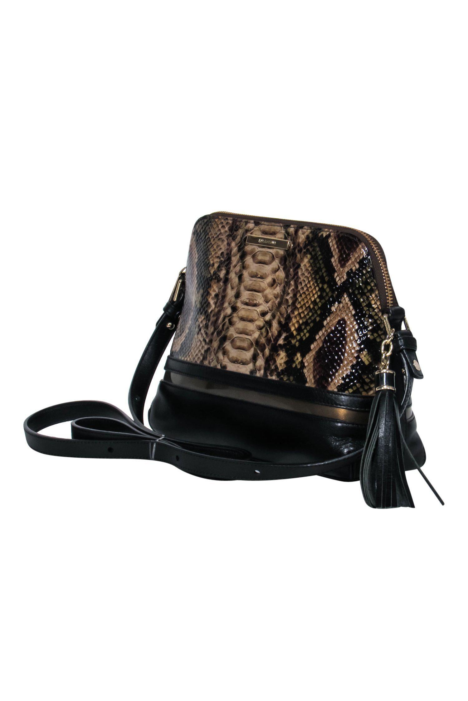 Brahmin - Stunning Brown & Black Snakeskin Crossbody Bag