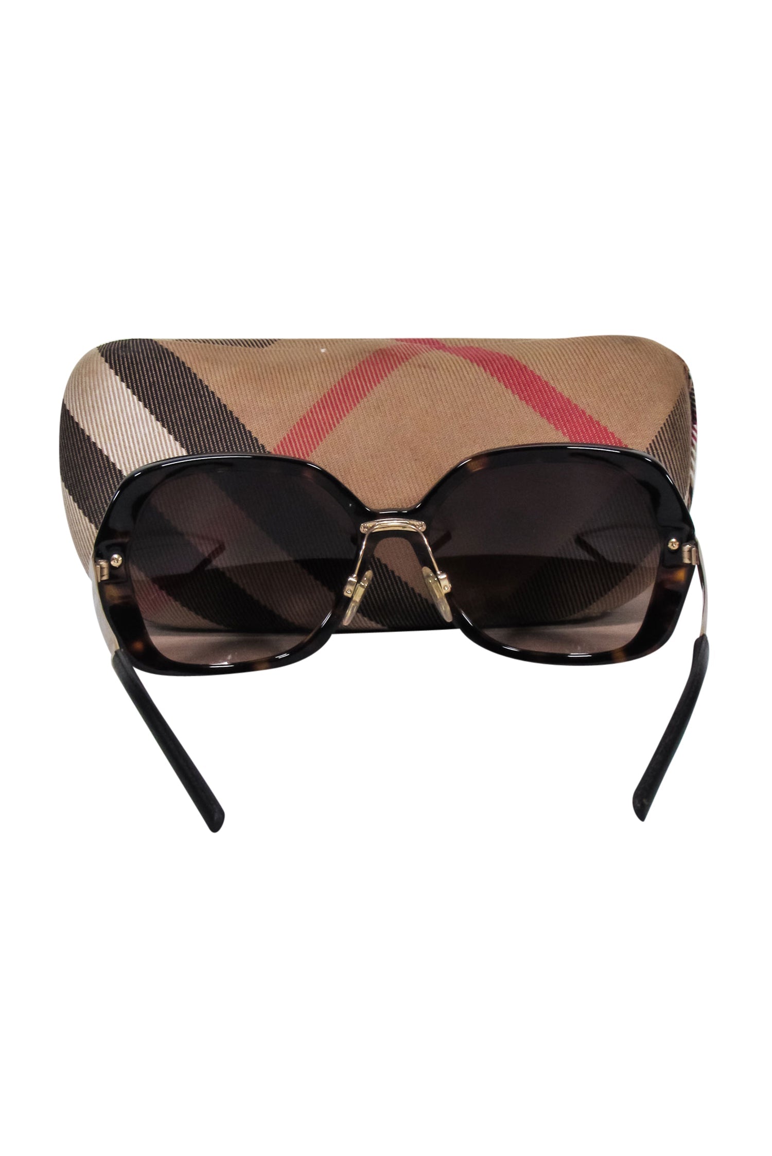 Burberry - Stylish Brown Tortoise Large Sunglasses