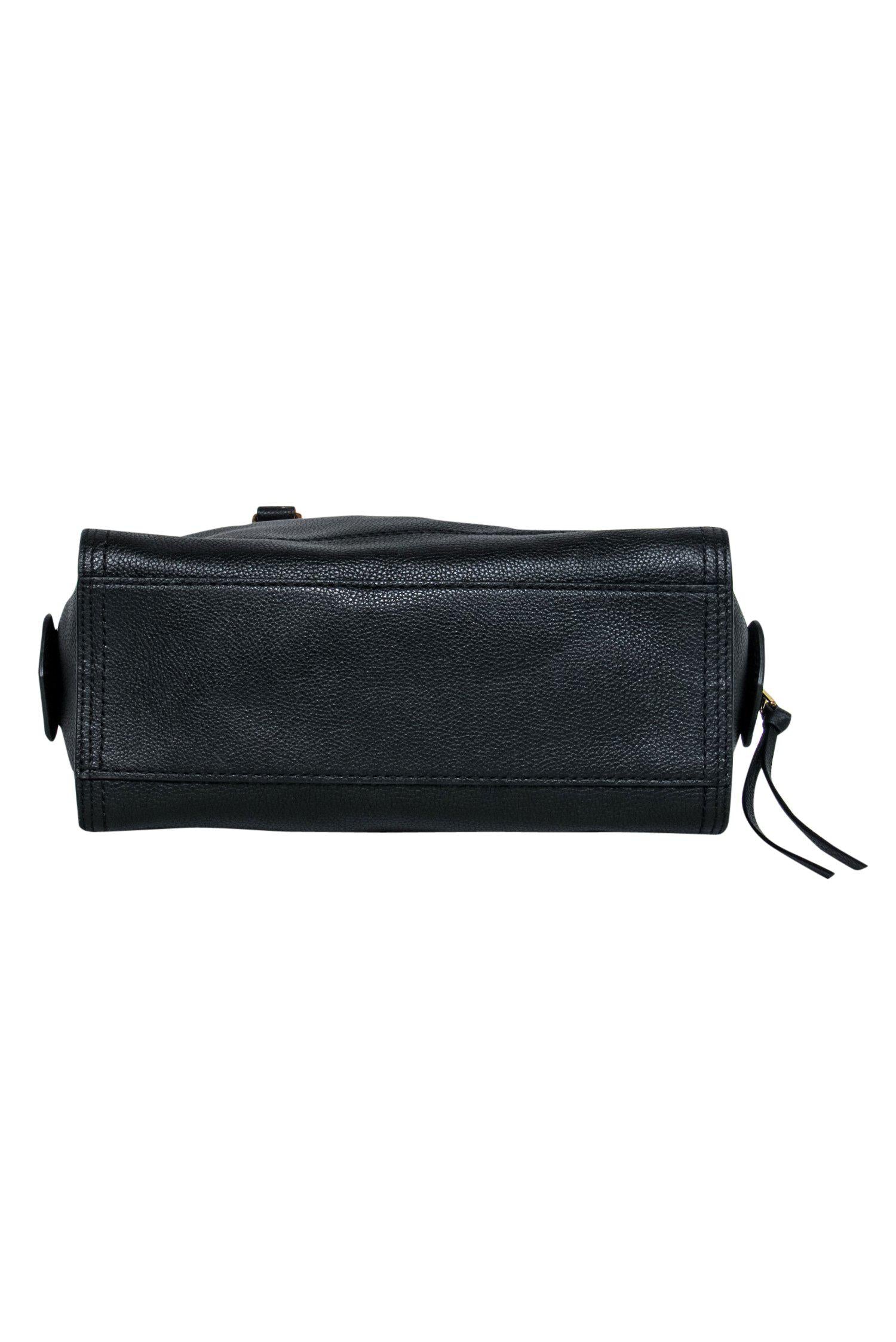Marc Jacobs Black Pebbled Leather Chic Handbag