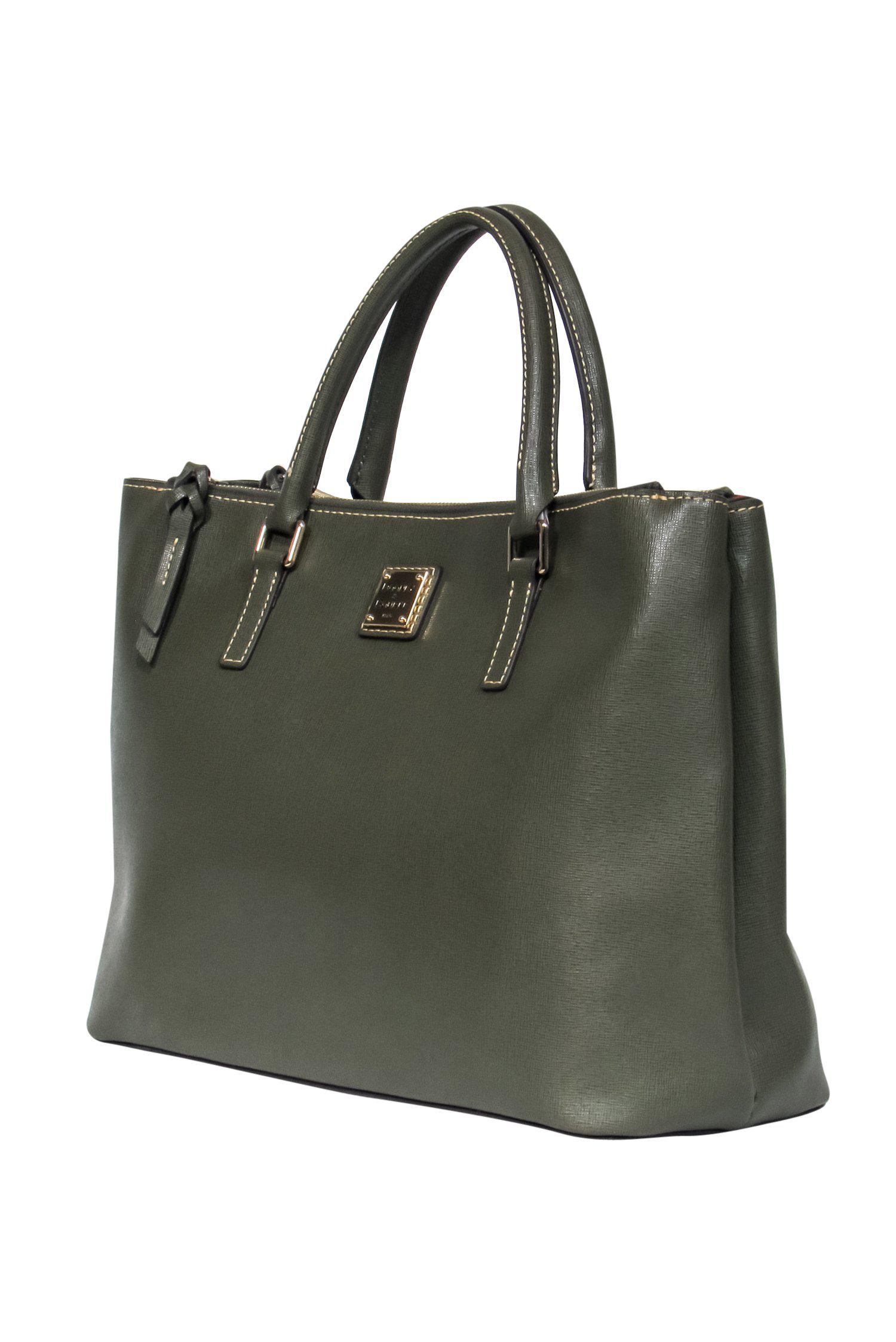 Dooney & Bourke Olive Green Leather Multicompartment Tote - The Ultimate Work Companion