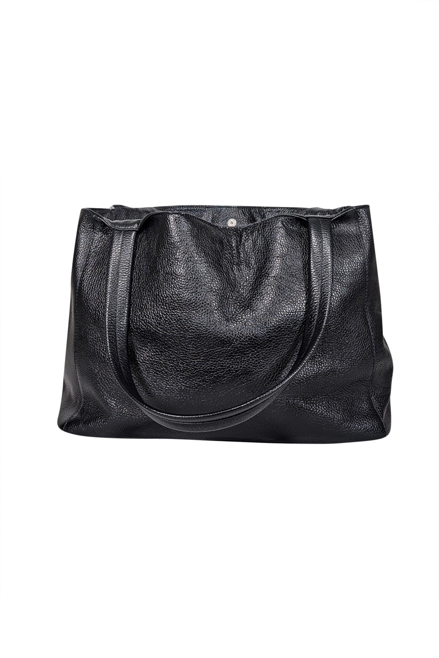 Valentino by Mario Valentino - Stunning Black Pebbled Leather Tote Bag