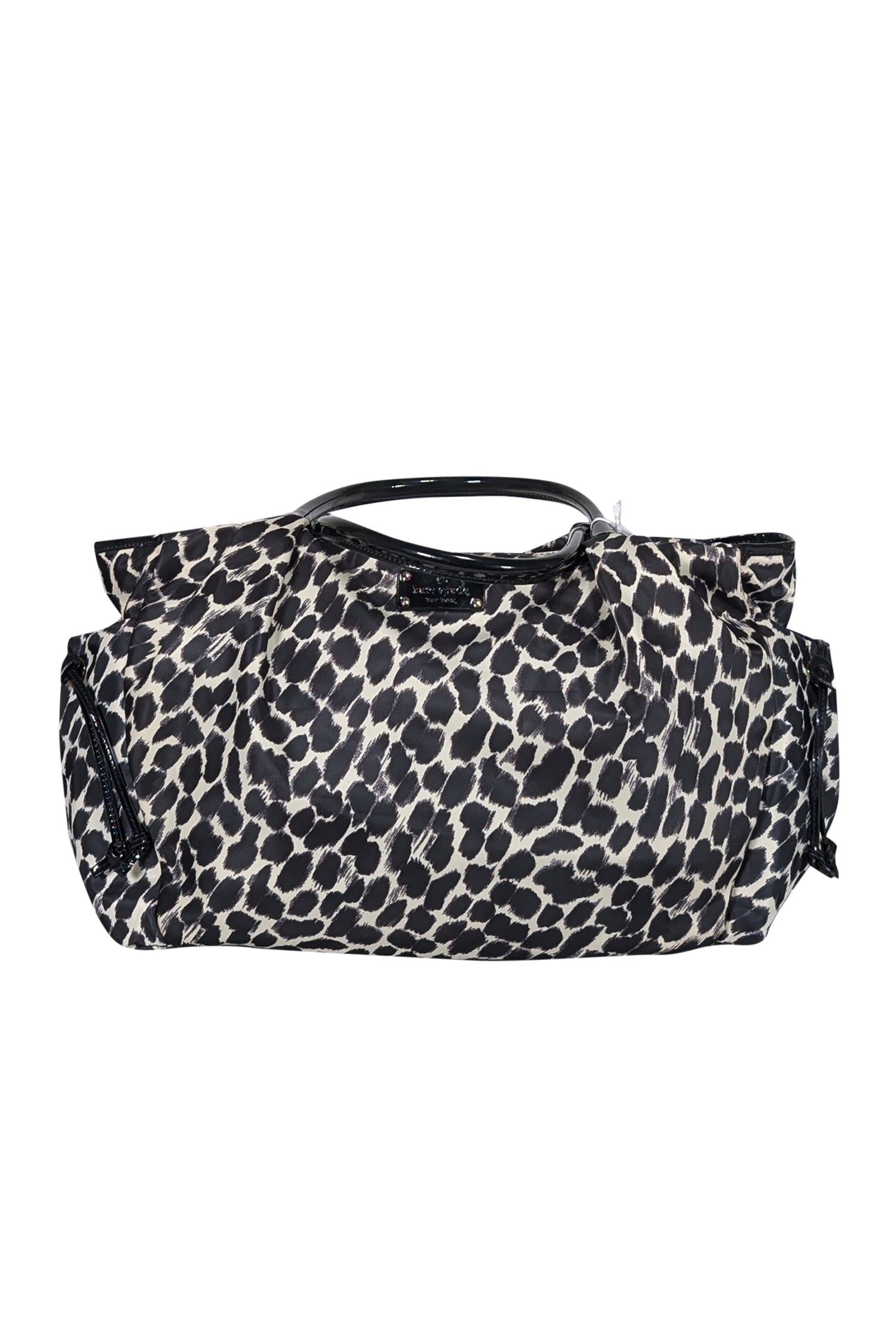 Kate Spade Stevie Baby Tote Bag: Cream & Black Leopard Print Nylon