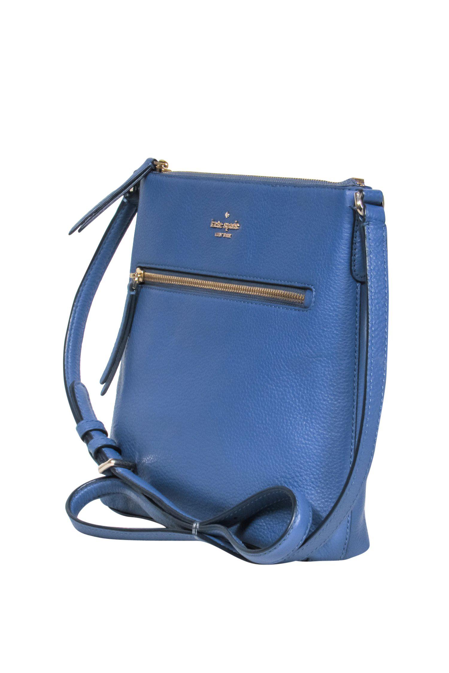 Kate Spade Smokey Blue Pebbled Leather Crossbody - A Fashion Must-Have!