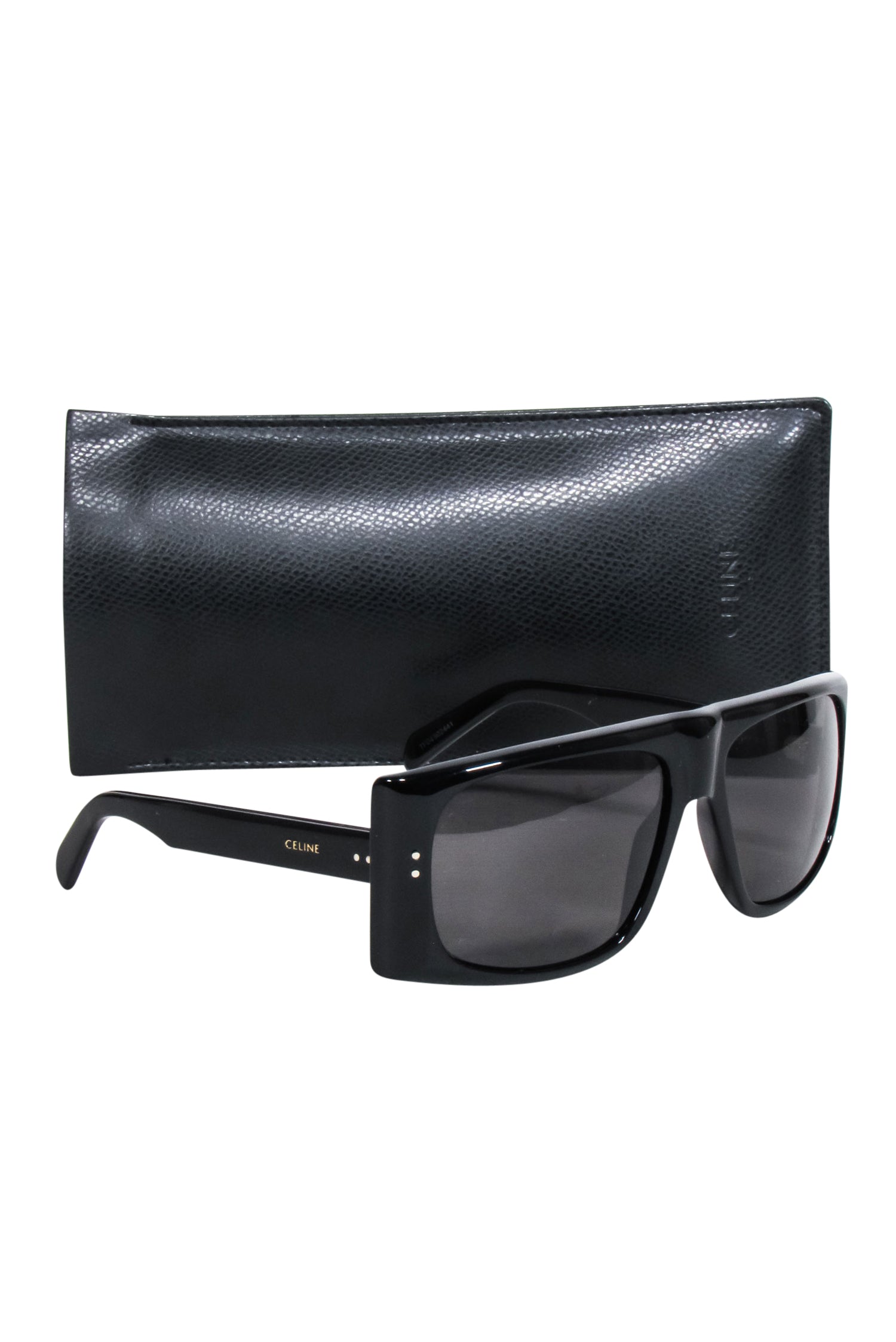 Celine's Stunning Black Rectangular Oversized Sunglasses