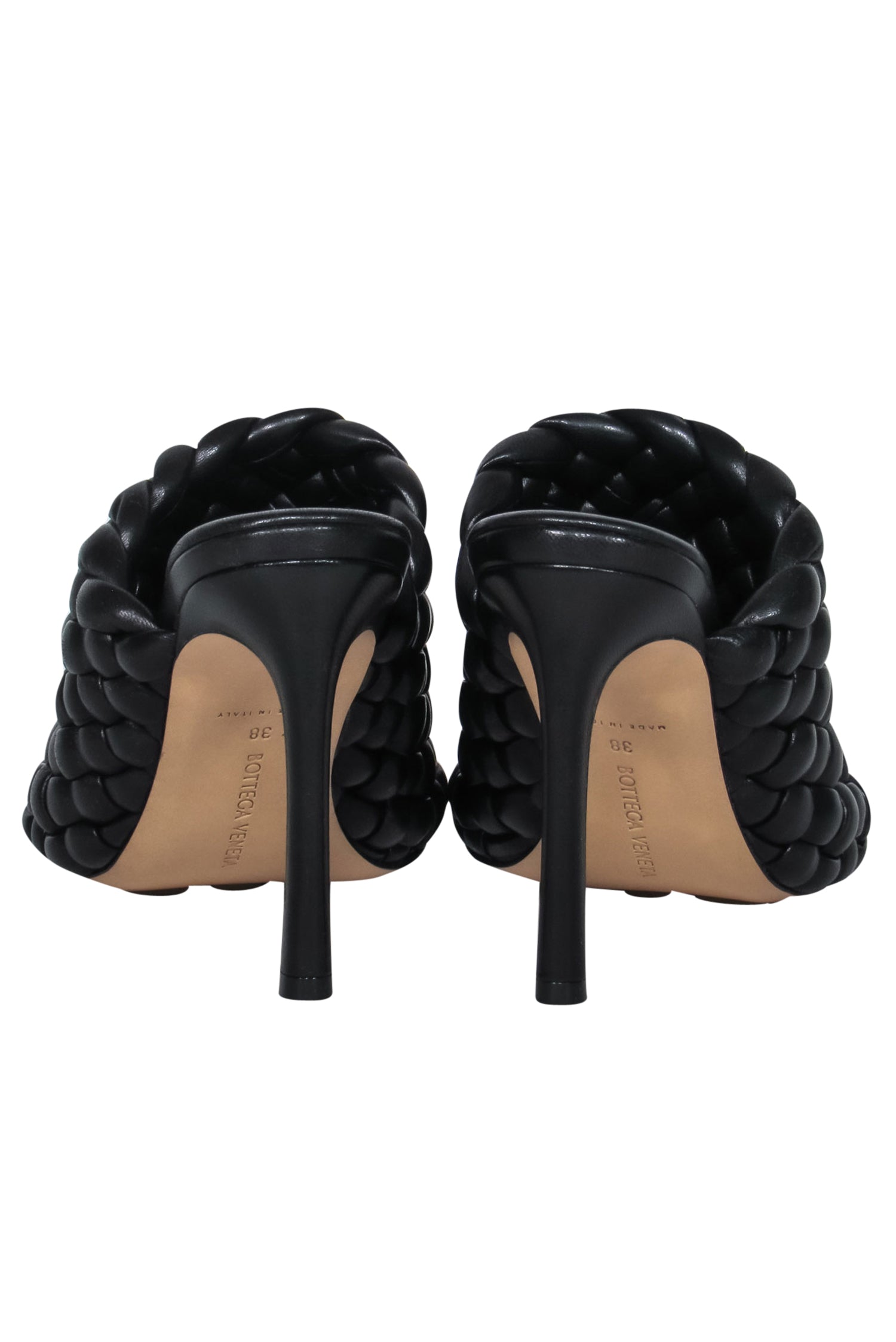 Bottega Veneta Black Quilted Leather Mule Heels - Size 8 - Fashionable & Sophisticated
