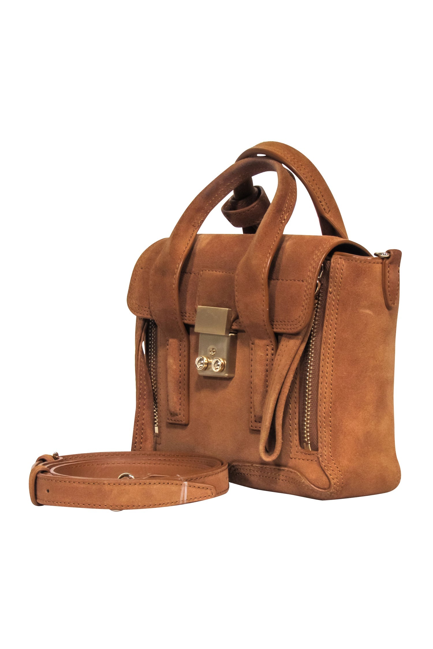 3.1 Phillip Lim Tan Brown Suede Pashil Crossbody Bag - Elevate Your Style!