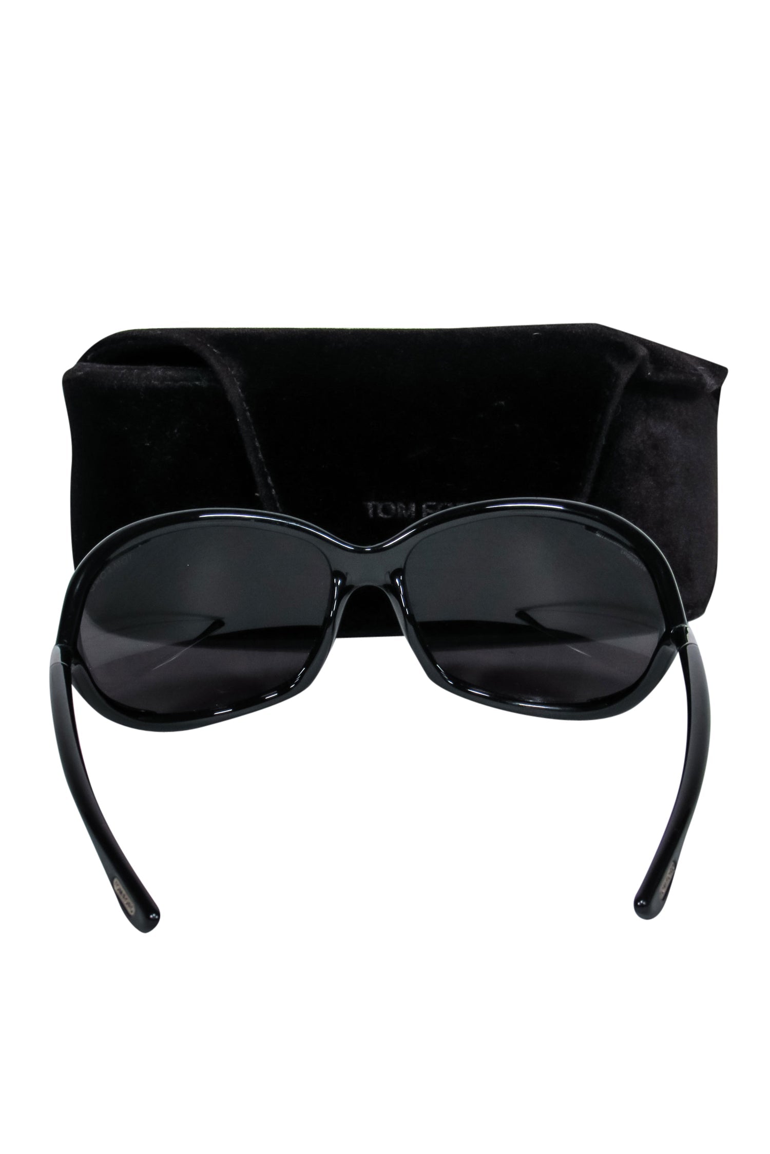 Tom Ford - Stunning Black Jennifer Oval Sunglasses with Cutouts