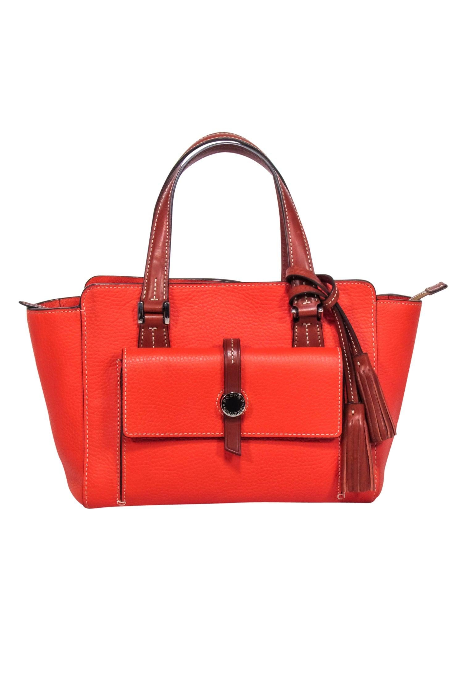 Dooney & Bourke - Stunning Orange Pebbled Leather Shoulder Bag