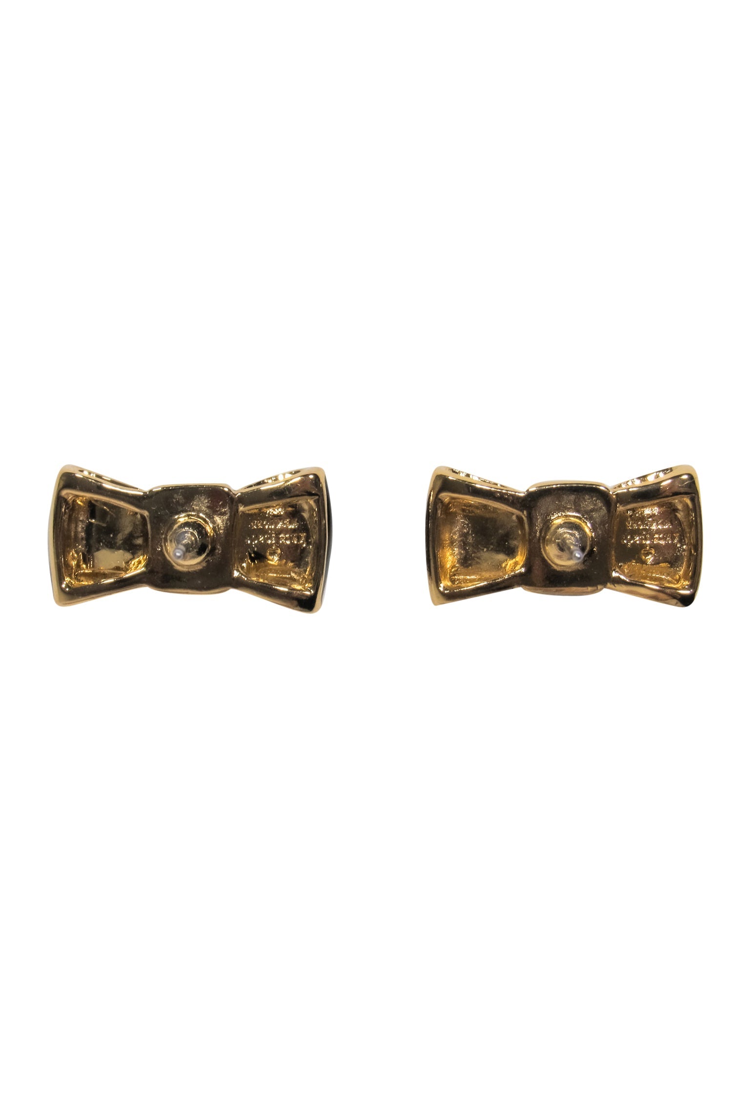 Kate Spade Gold, Black & White Bow Stud Earrings: A Glamorous Statement