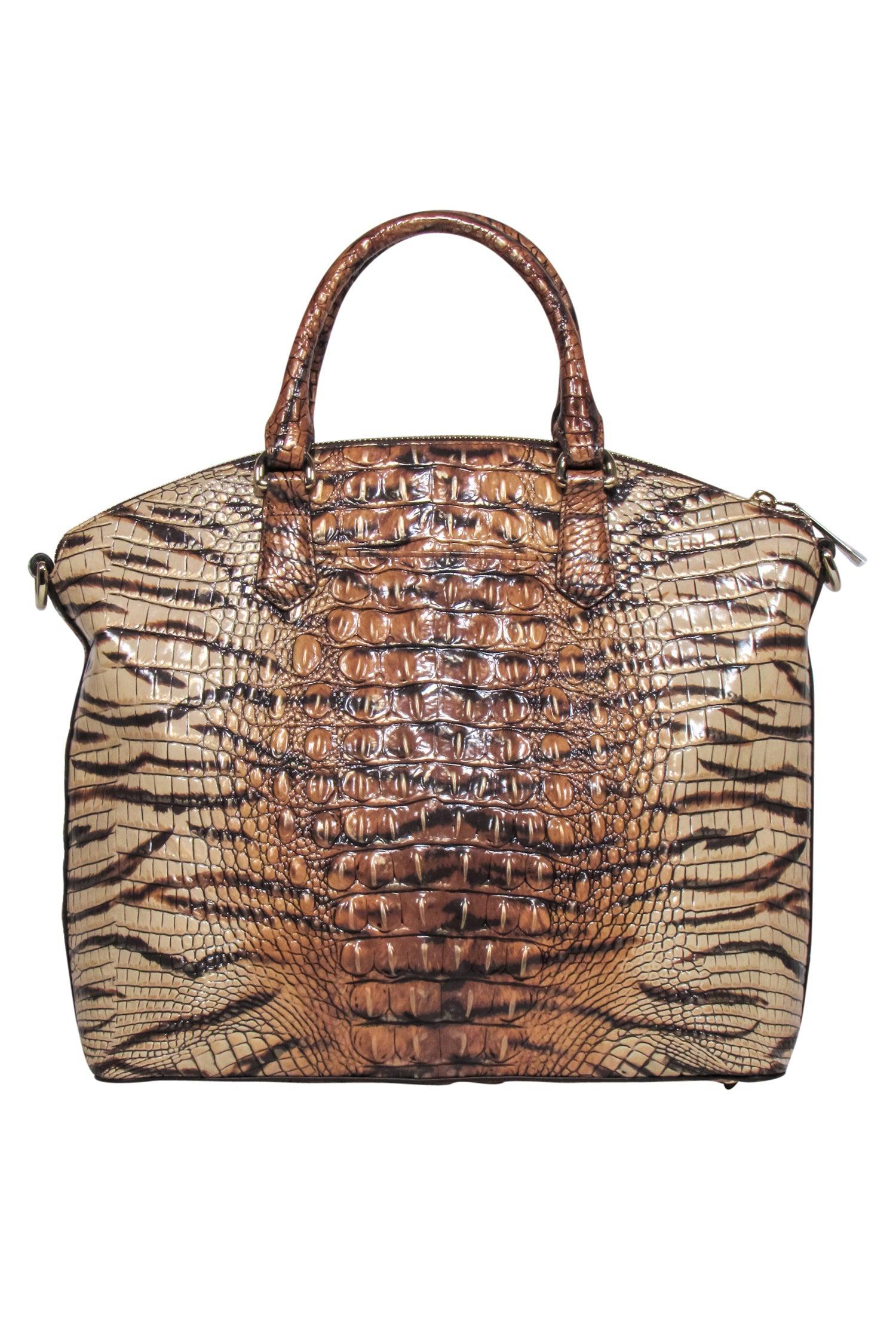 Brahmin - Stunning Tan & Brown Feline Ombre Melbourne Satchel Bag