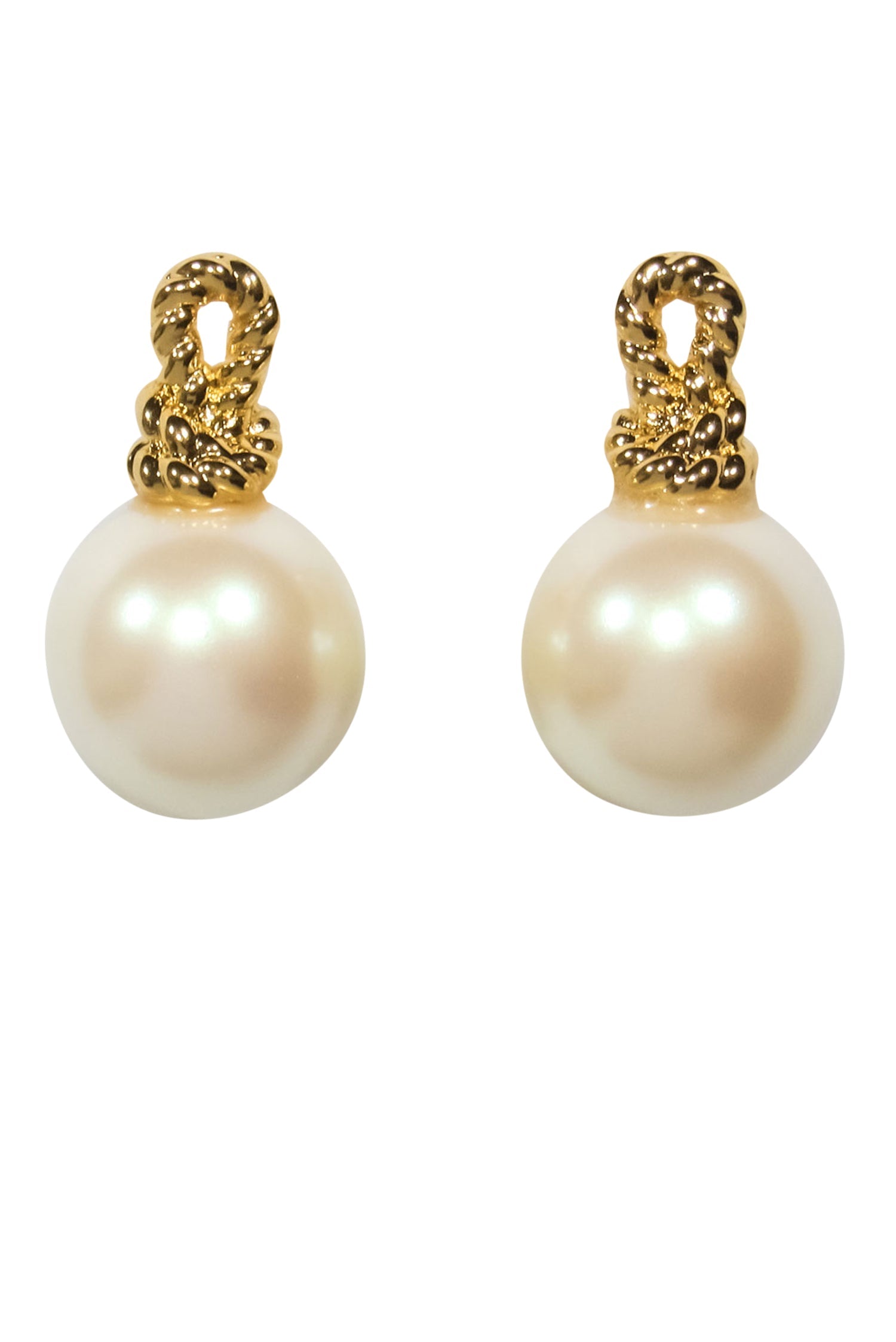 Kate Spade Gold Rope & Faux Pearl Drop Earrings - Timeless Elegance!