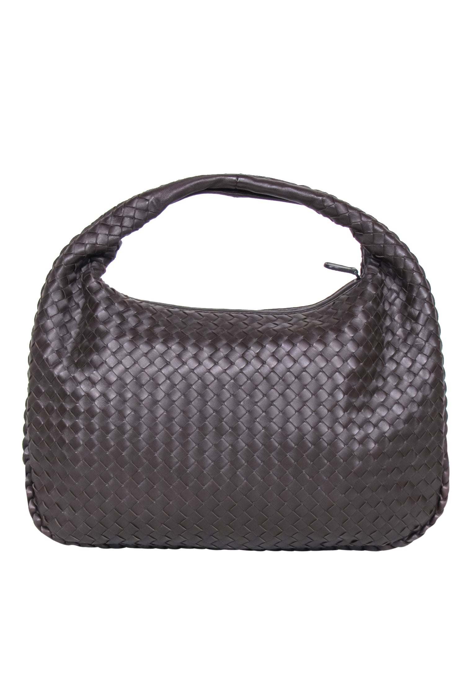 Bottega Veneta - Luxurious Dark Brown Woven Intrecciato Hobo Bag