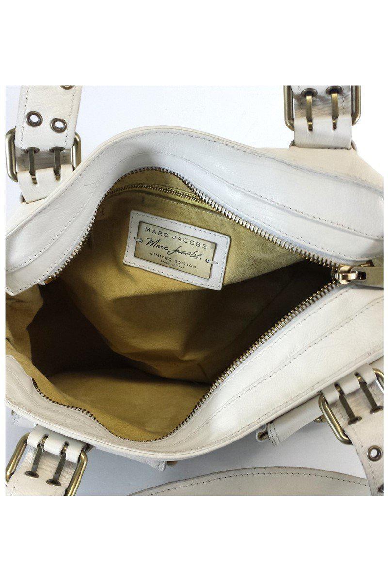 Marc Jacobs' Exclusive White Leather Tote Bag - A Must - Have!