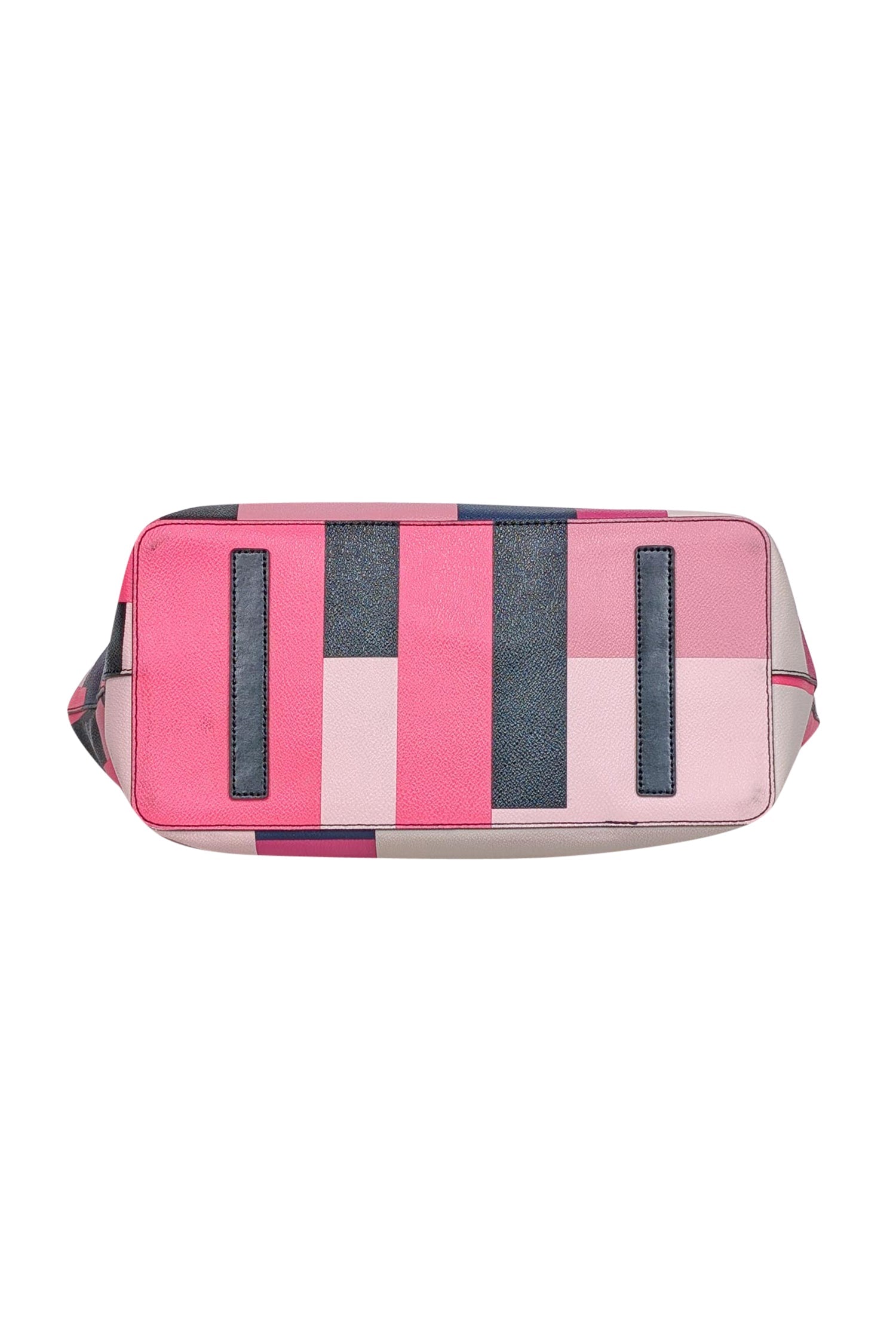 Kate Spade - Chic Pink, Cream & Navy Color Block Tote Bag