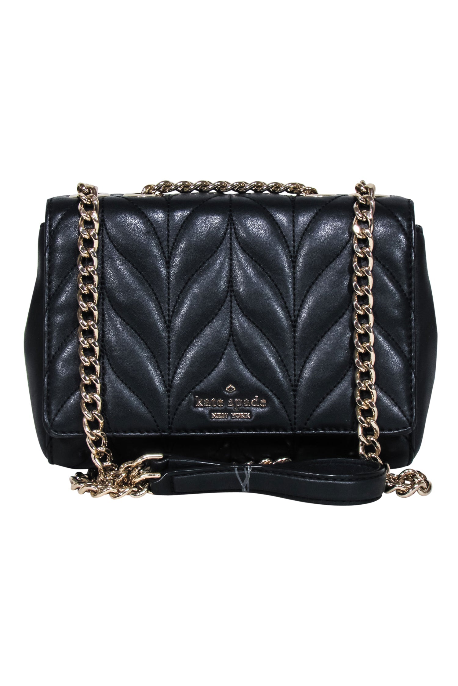 Kate Spade Black Quilted Leather Crossbody Bag - Stylish and Edgy