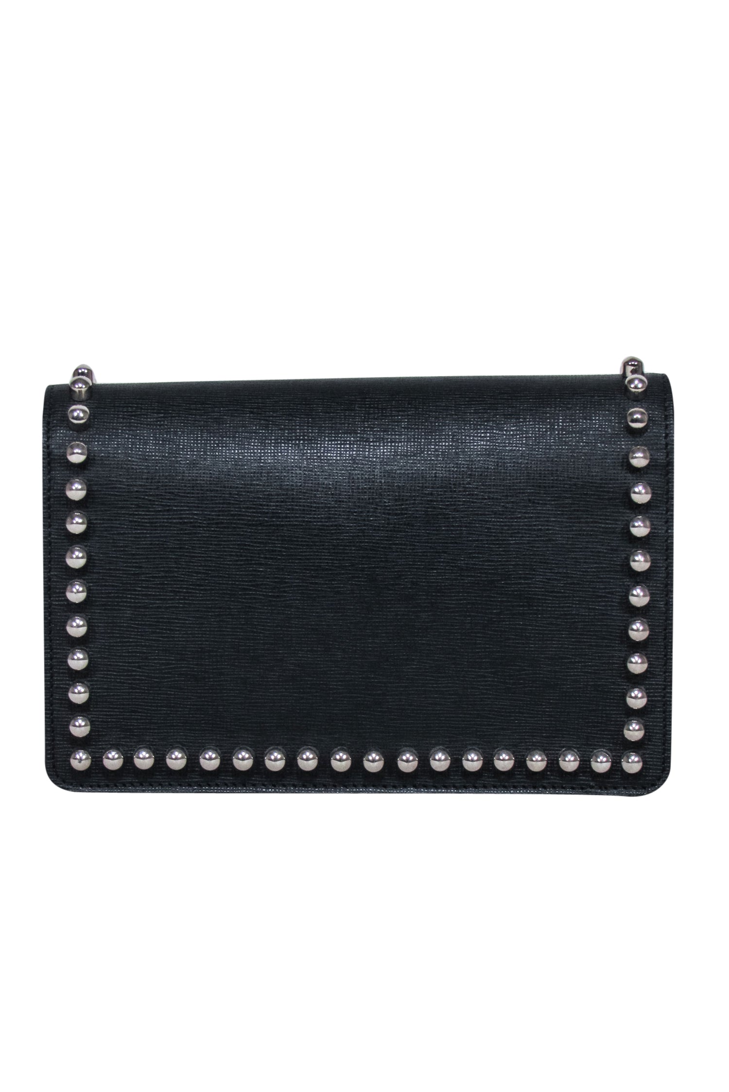 Fendi - Stunning Black Saffiano Leather Studded Karlito Bag