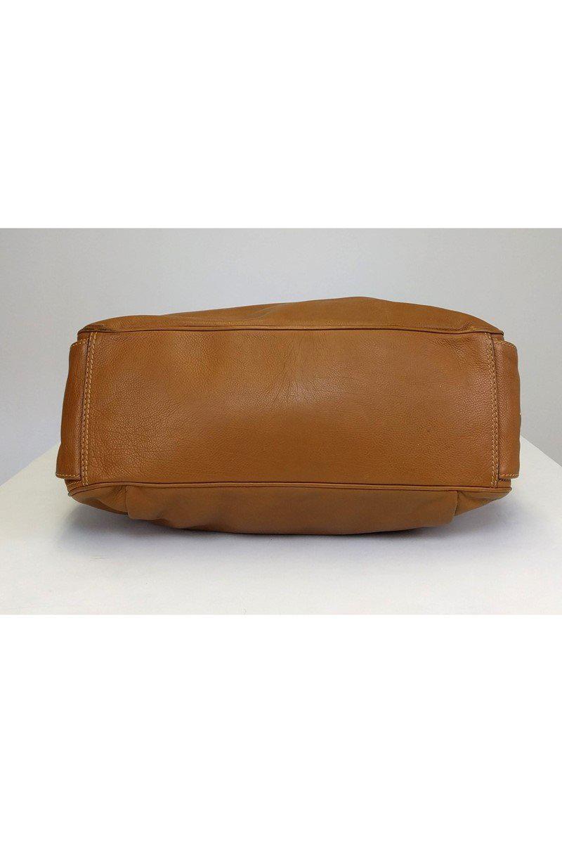 Marc Jacobs Brown Leather Shoulder Purse with Stunning Gold Hardware