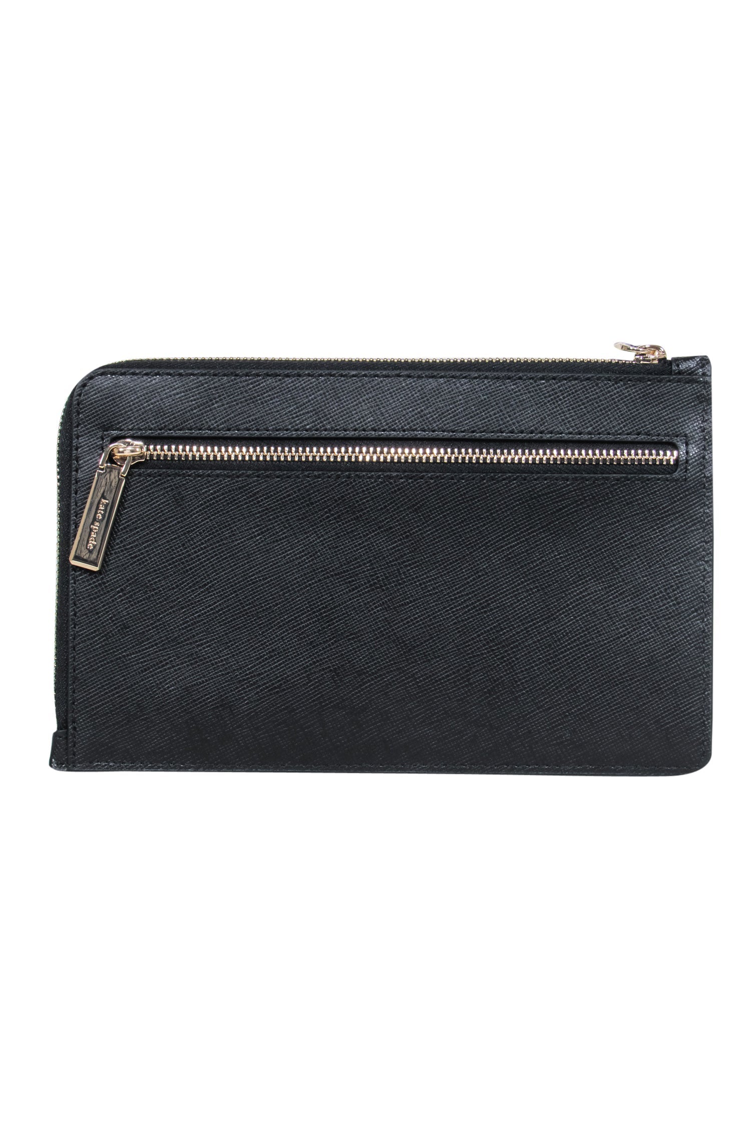Kate Spade's Stunning Black Textured Leather Wristlet - A Must - Have!