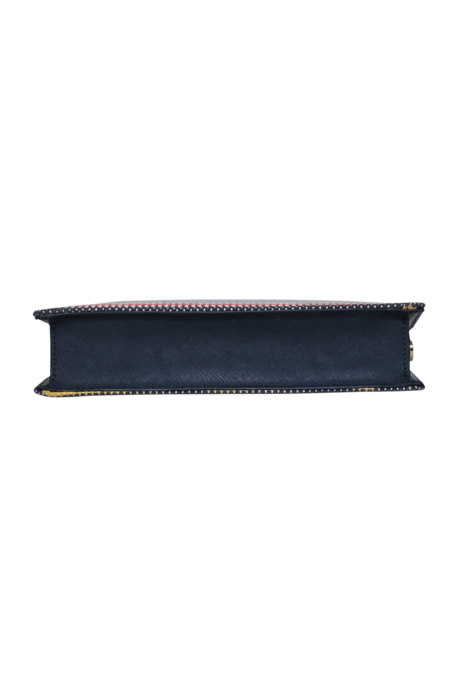 Kate Spade Navy Leather Crossbody Bag: Striped Embroidered Fashion