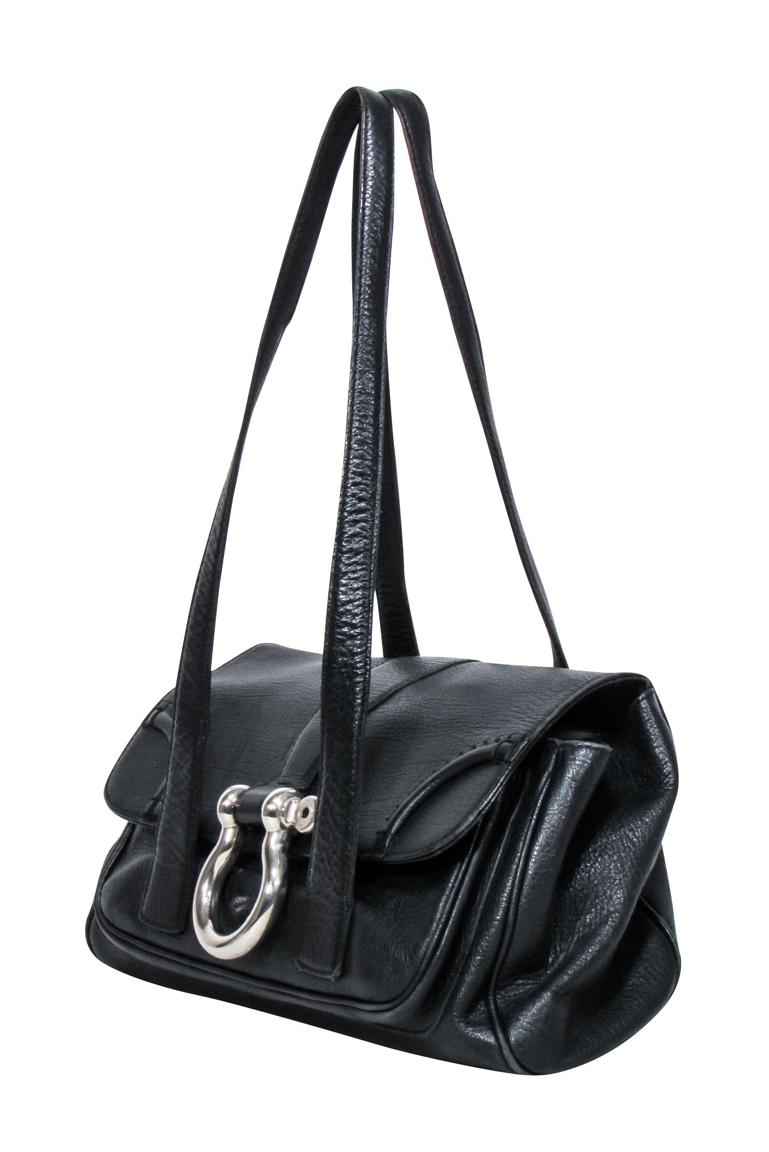 Burberry Black Leather Y2K Shoulder Bag: The Ultimate Chic Accessory