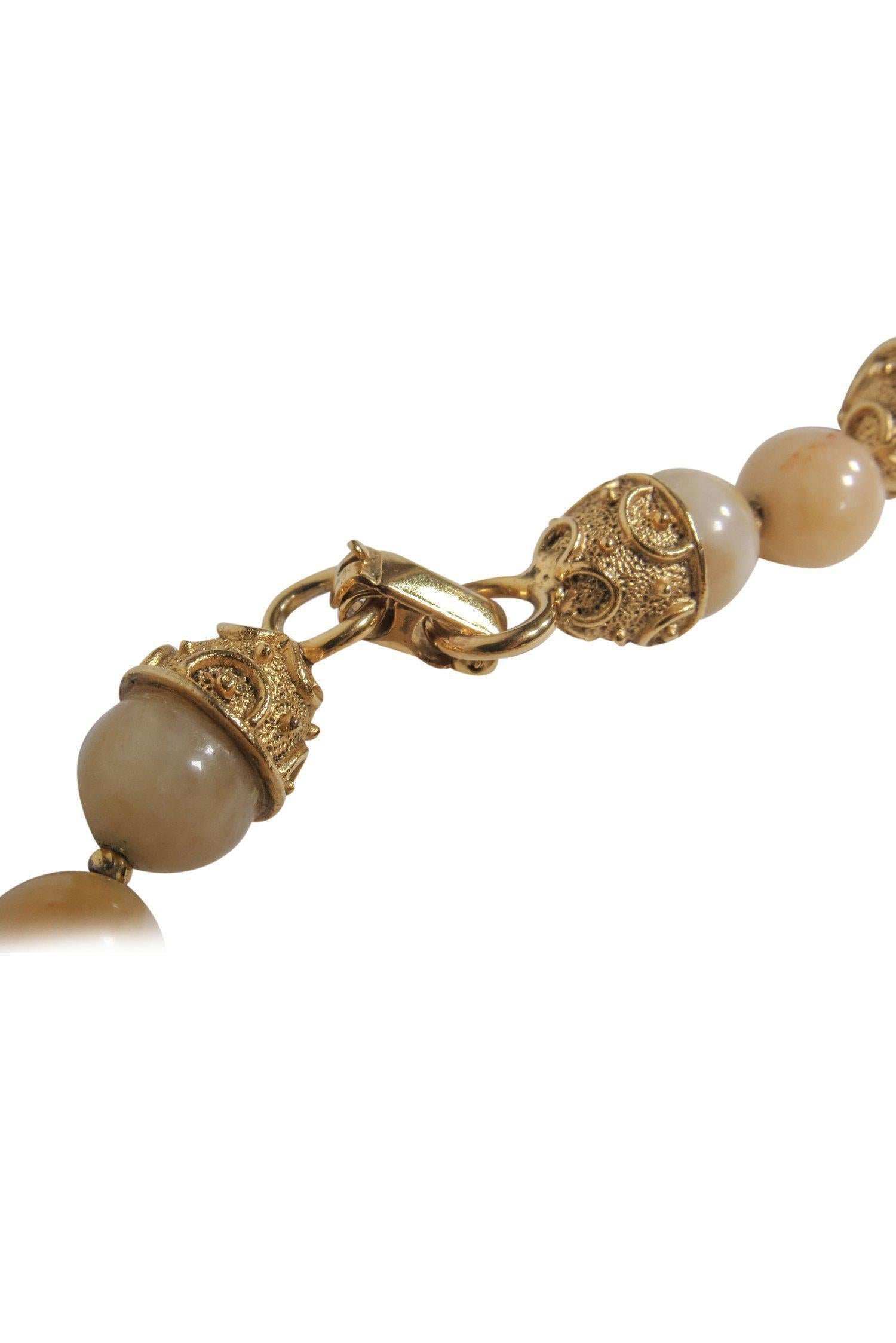 Jose & Maria Barrera - Stunning Gold-Toned Bauble Necklace with Bird Pendant