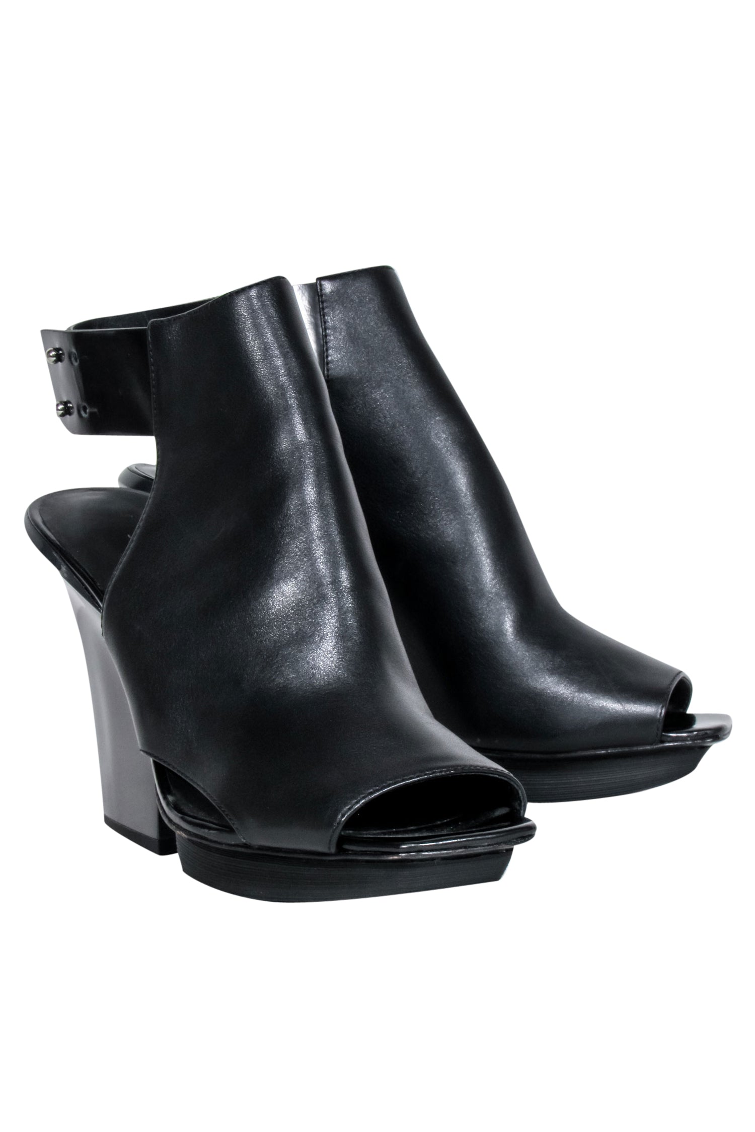3.1 Phillip Lim's Chic Black Open Toe Cutout Short Boots - Size 9