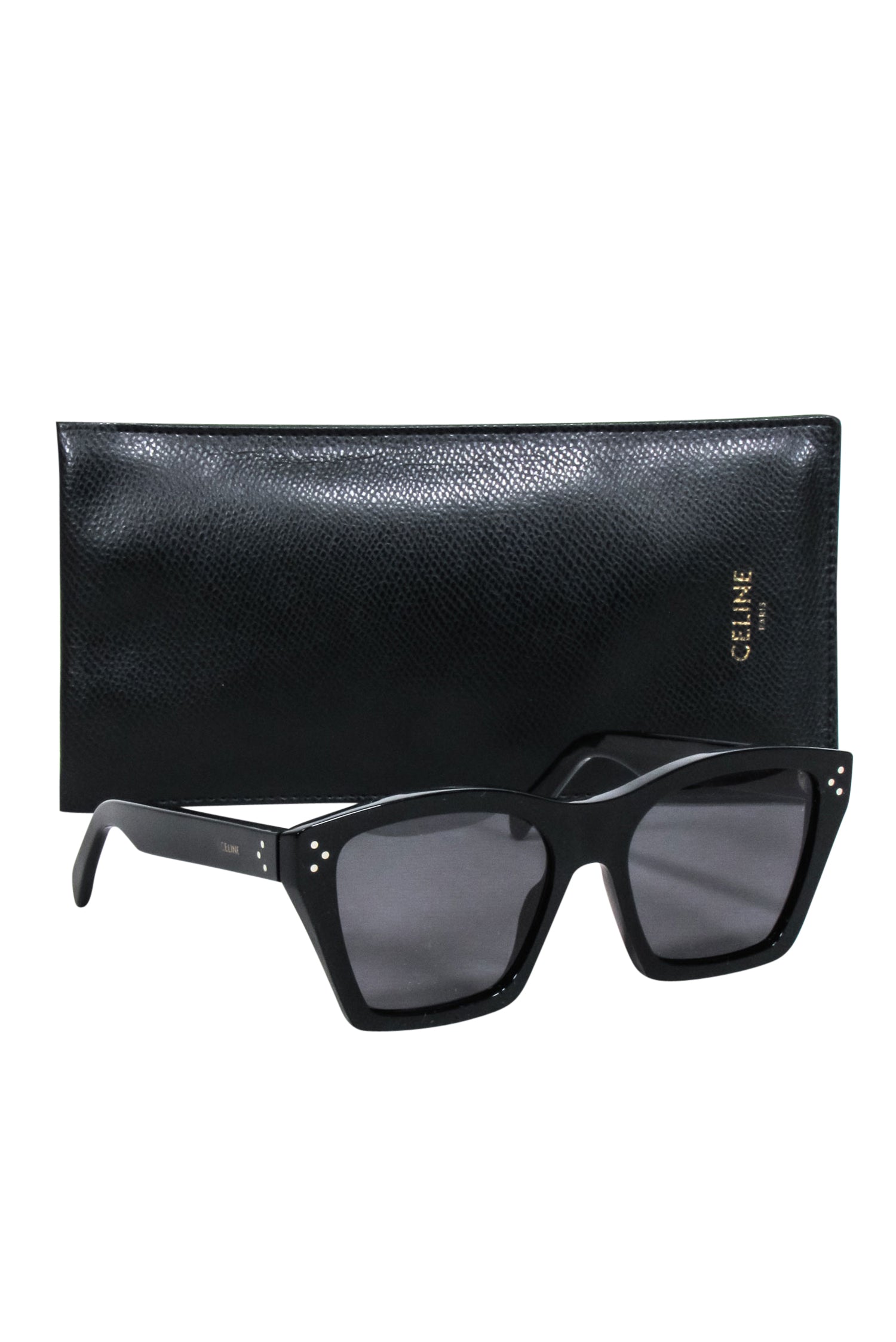 Celine's Stunning Black Square Cat Eye Sunglasses