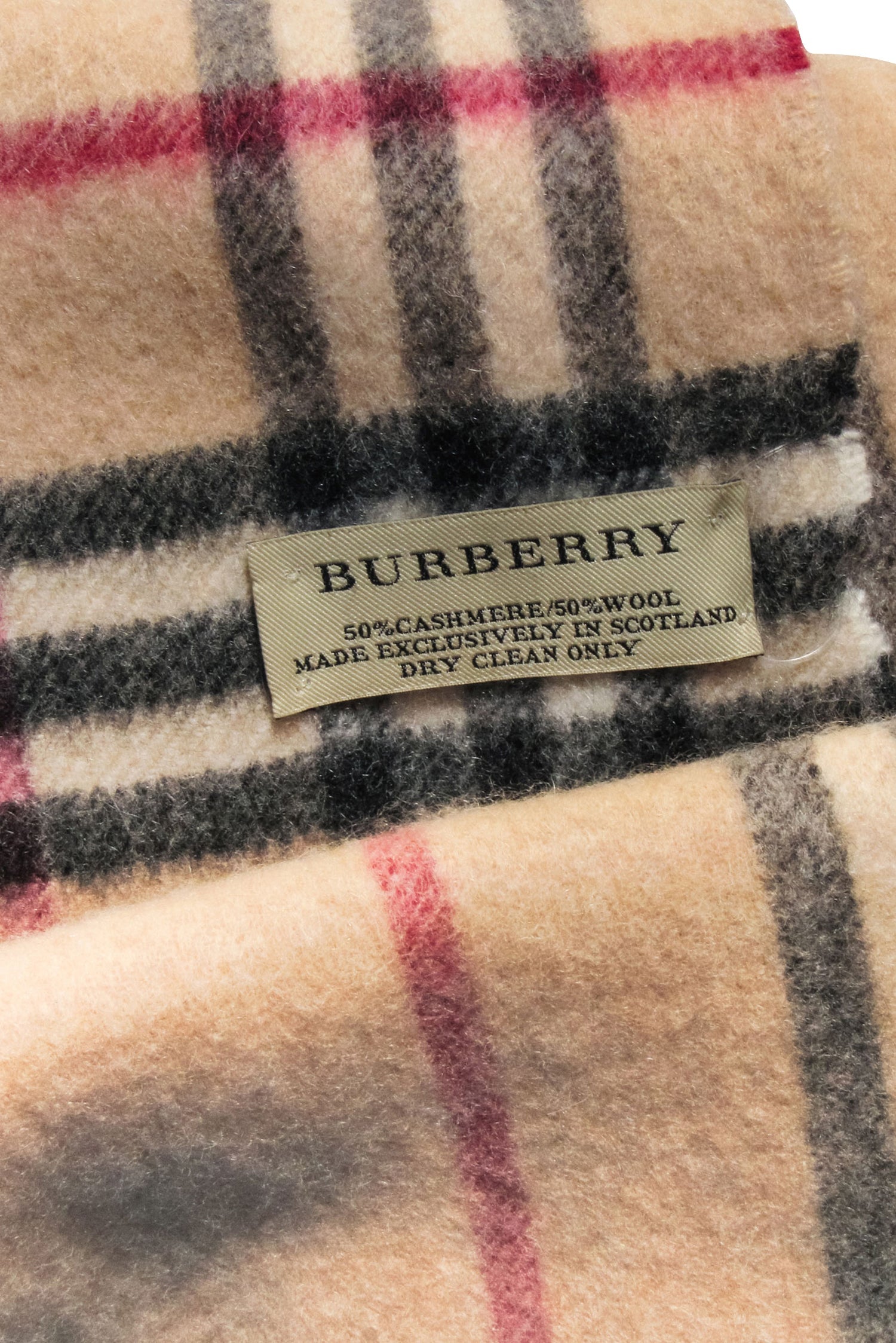 Burberry - Irresistible Beige Signature Plaid Cashmere & Wool Blend Scarf