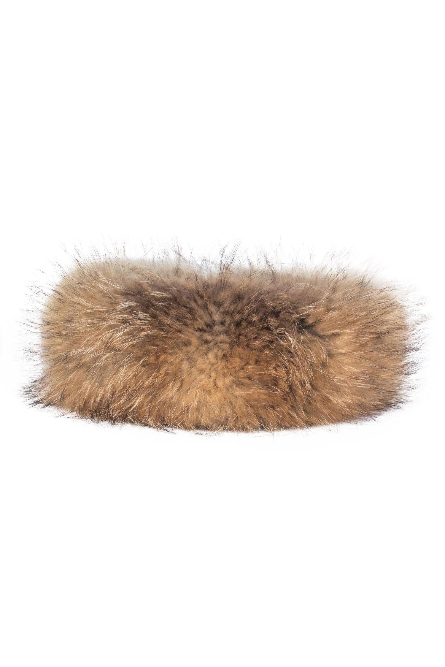 Eric Javits Tan Luxury Fur Wrap-Around Headband